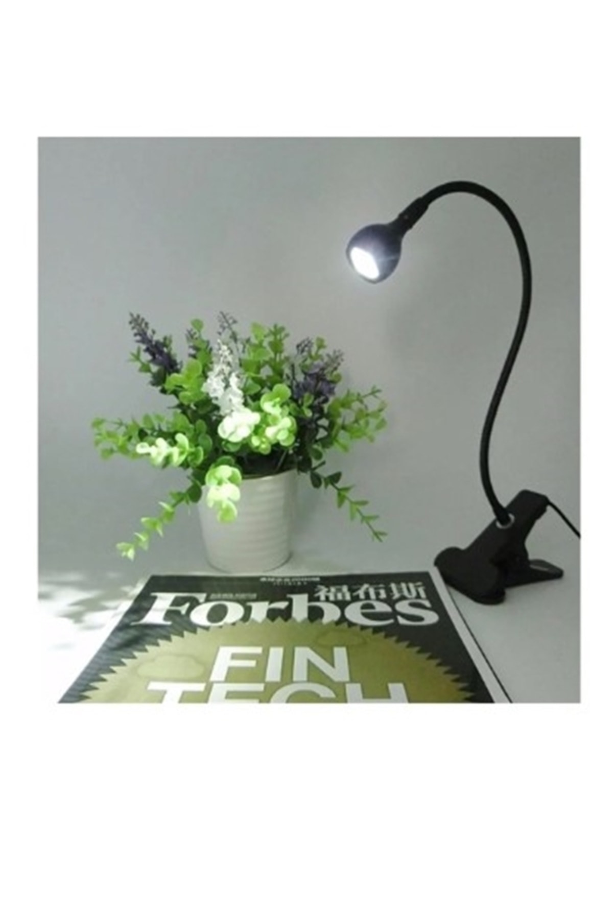 gaman Süper Parlak Mercekli Çalışma Işığı Masa Lambası Kitap Okuma Işığı Akrobatik 32 Cm Aç Kapa Düğmeli