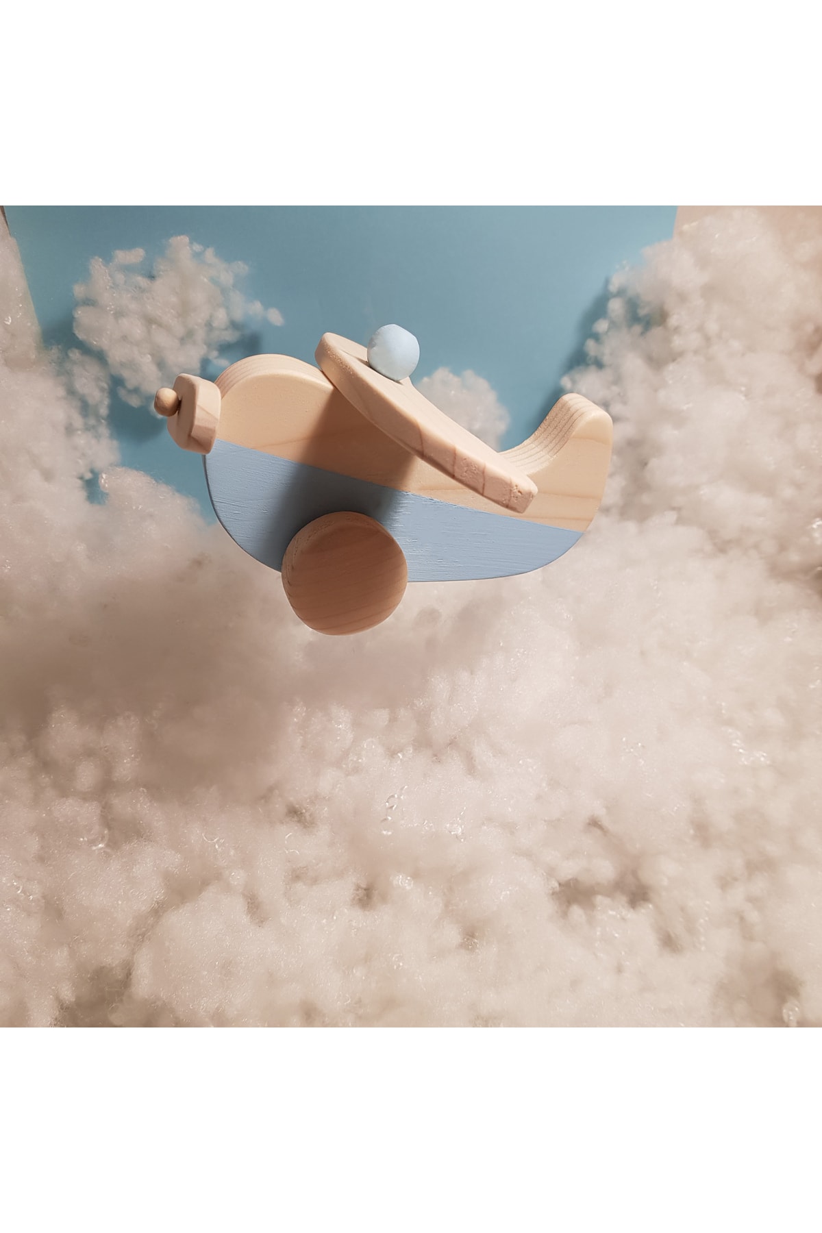 websunday El Yapımı Ahşap Oyuncak Uçak, Eğitici, Kreatif, Vintage Ve Doğal Ve Güvenli Ahşap Bebek Oyuncak fotoğrafı 4 (önizleme)