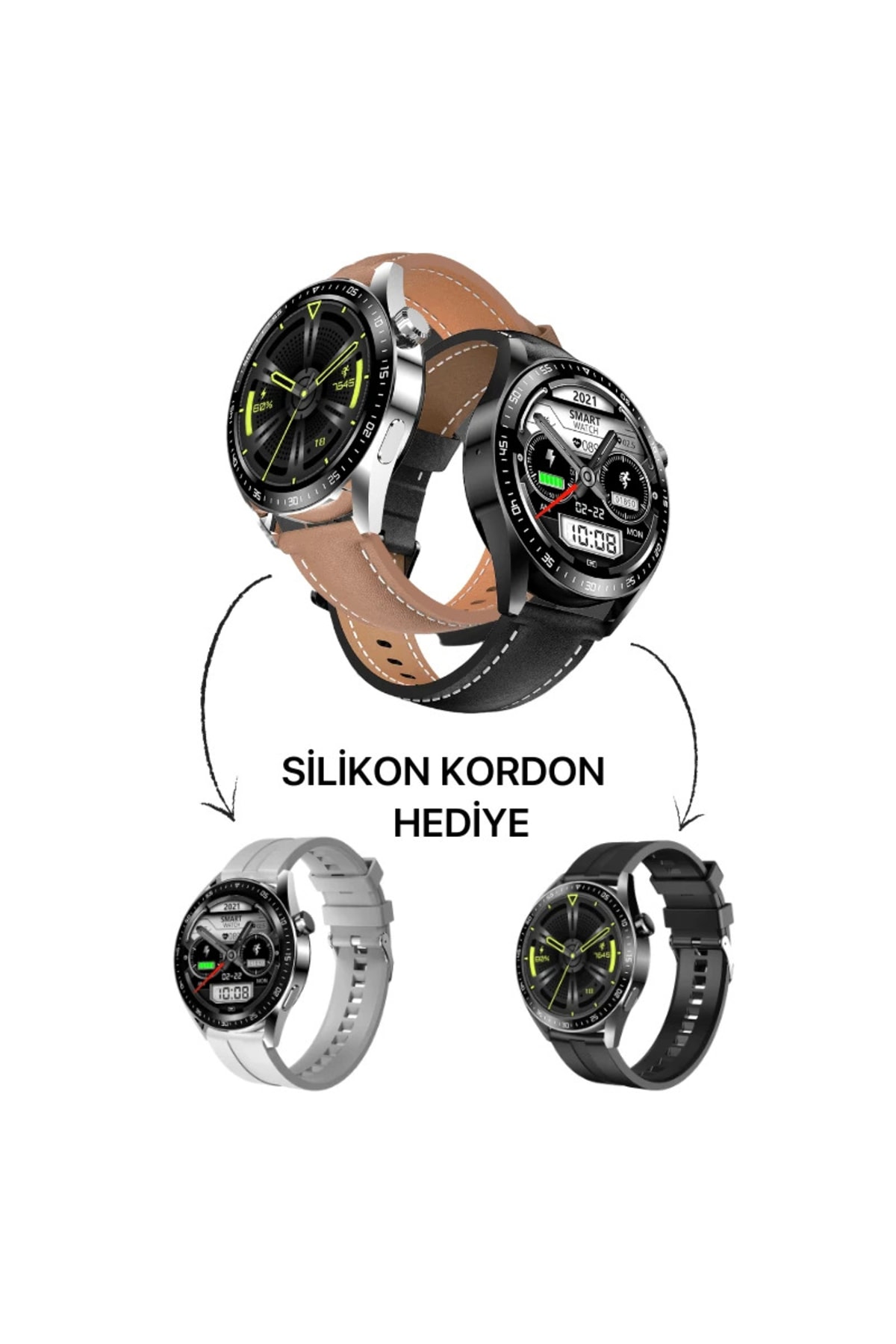 LOOKUP NEW Watch Siyah 46mm G3 (gn1) Nfc Bluetooth Gps Akıllı Saat Iphone Ve Android Tüm Telefonlara Uyumlu