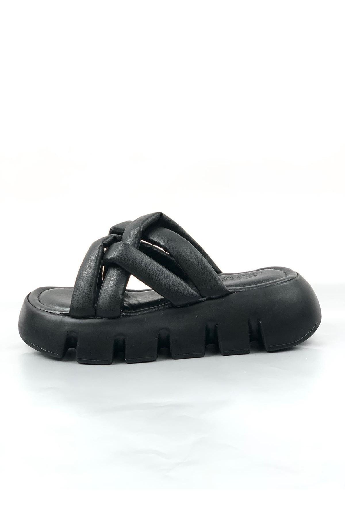 Les Passent Black Orthopedic Soft Sole Balloon Slippers Trendyol