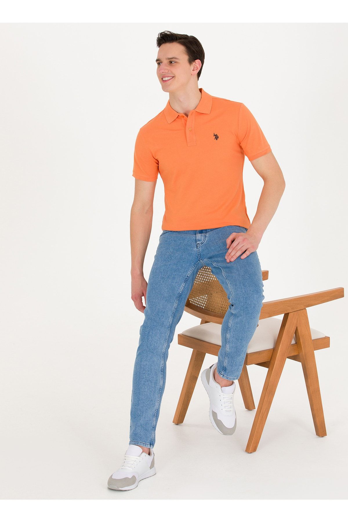 تی شرت نارنجی مردانه پولو اورجینال U.S. Polo Assn.