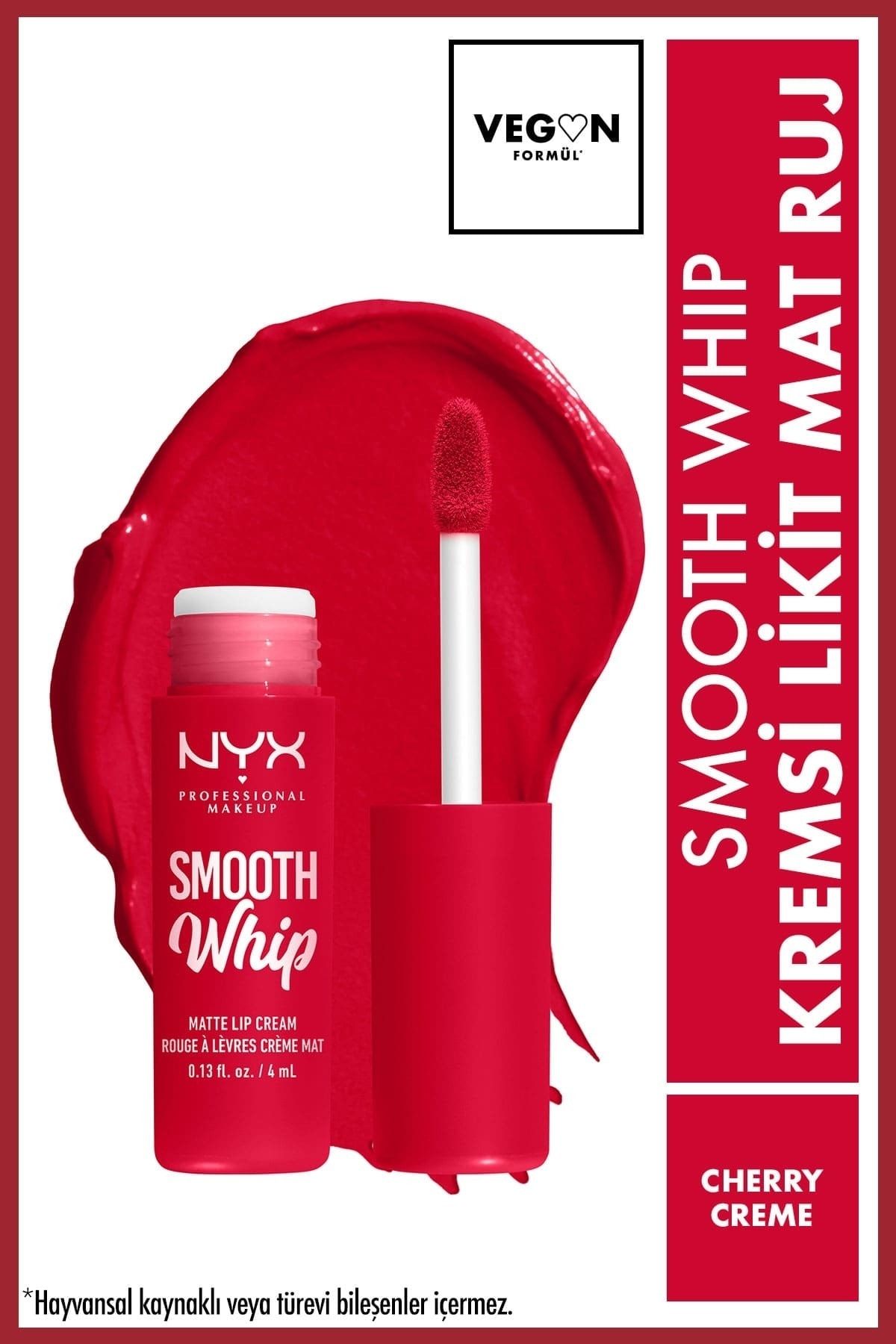 NYX Professional Makeup Smooth Whip Kremsi Likit Mat Ruj - Cherry Creme