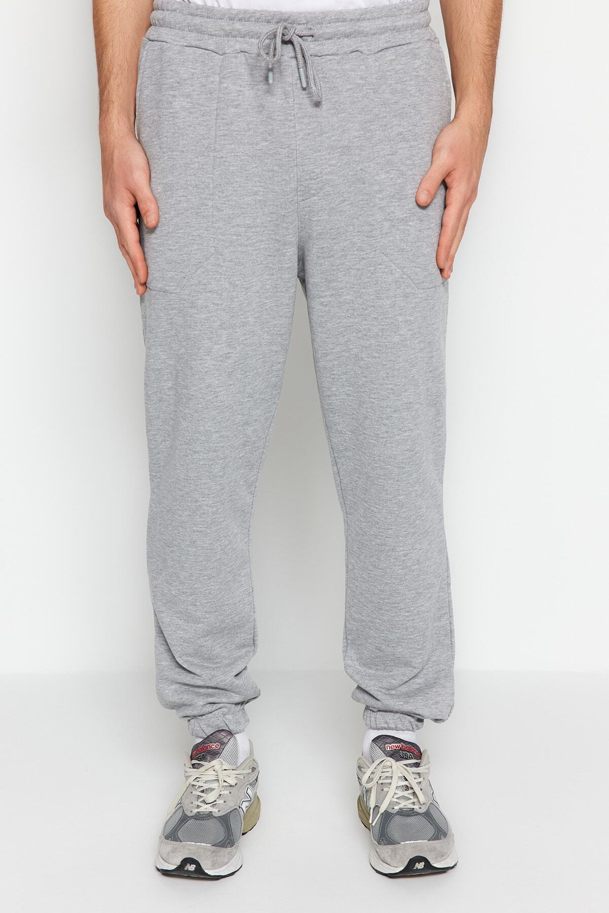 Zip Sweatpants - Grey Melange