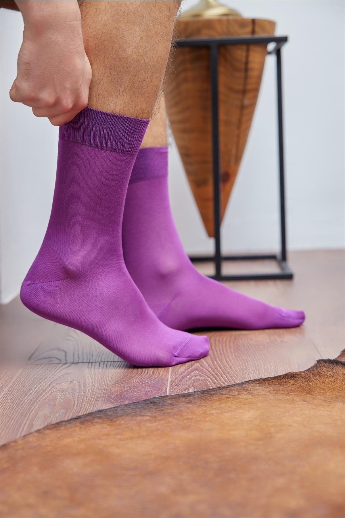 Katia&Bony Merserize Erkek Soket Çorap Mor