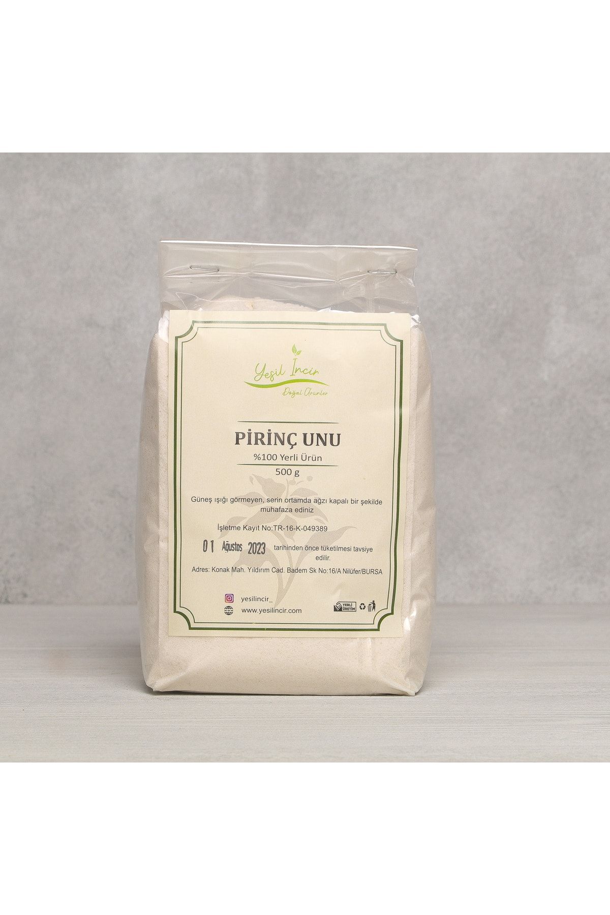 Yeşil İncir Pirinç Unu Yerli 500 gr