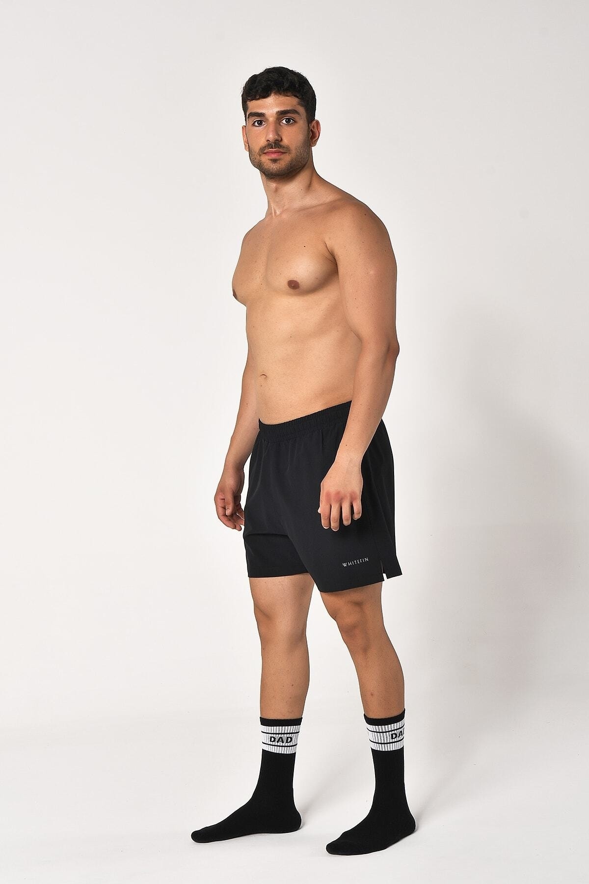 Whitefin  Sporcu Şortu Siyah - Görsel 4