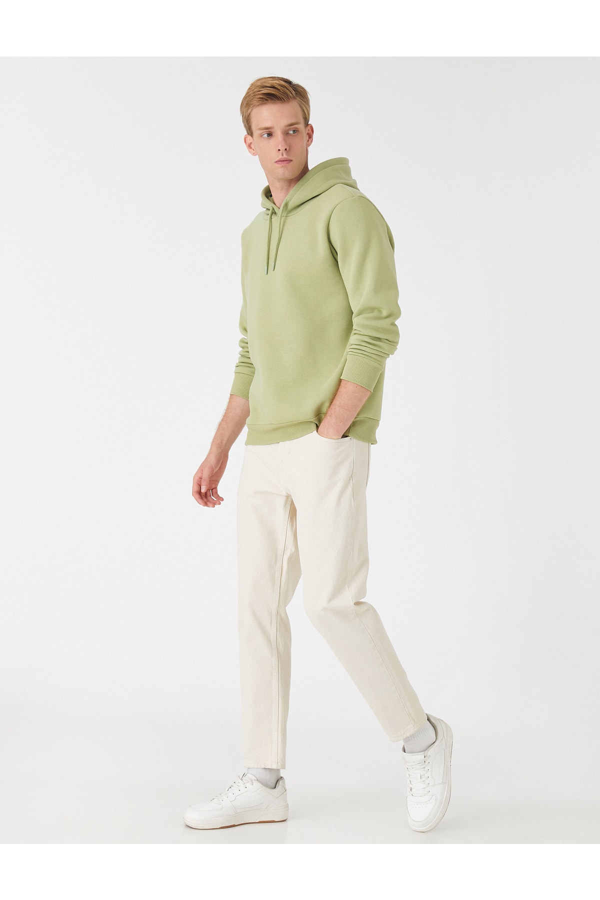 Koton Sweatshirt Grün Regular Fit Fast ausverkauft