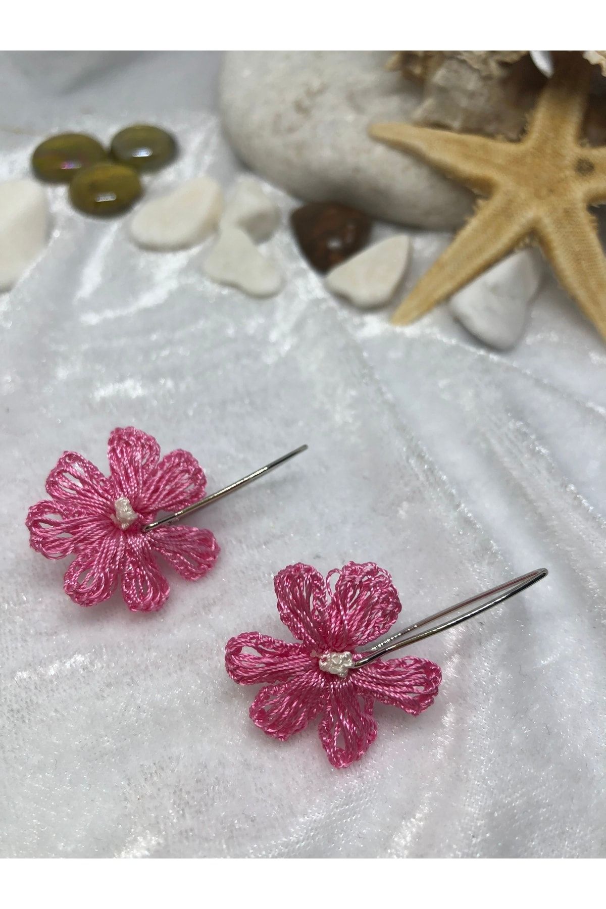 Pink online sparkly earrings