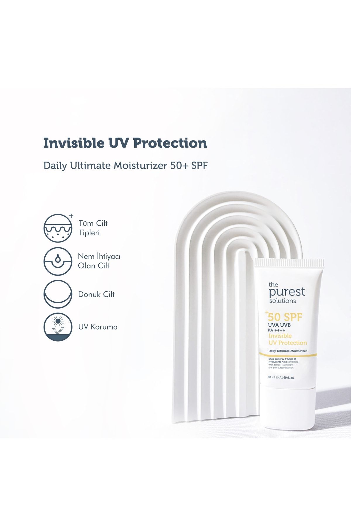 The Purest Solutions Invisible Uv Protection, Daily Intensive Moisturizer Spf 50+ NE11579