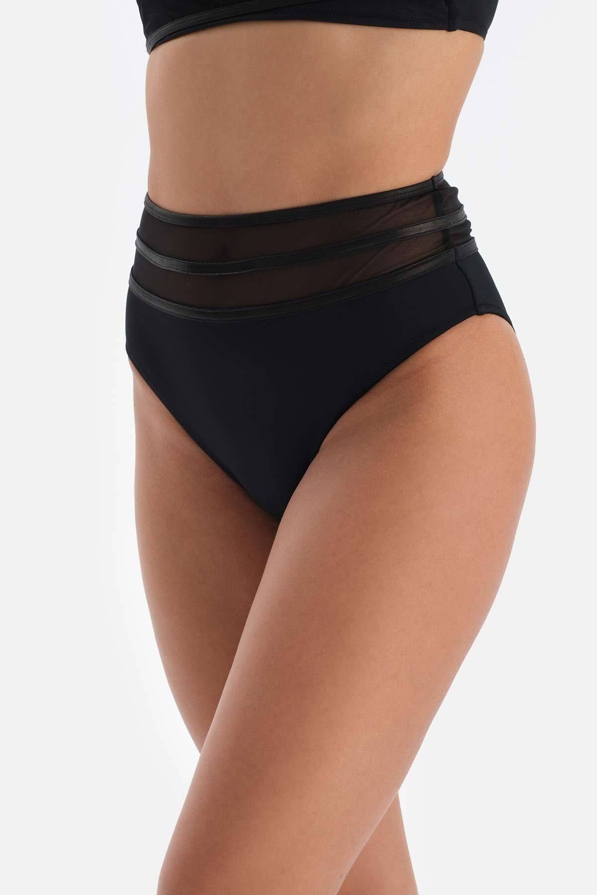 Dagi-Schwarze Hose mit hoher Taille 5