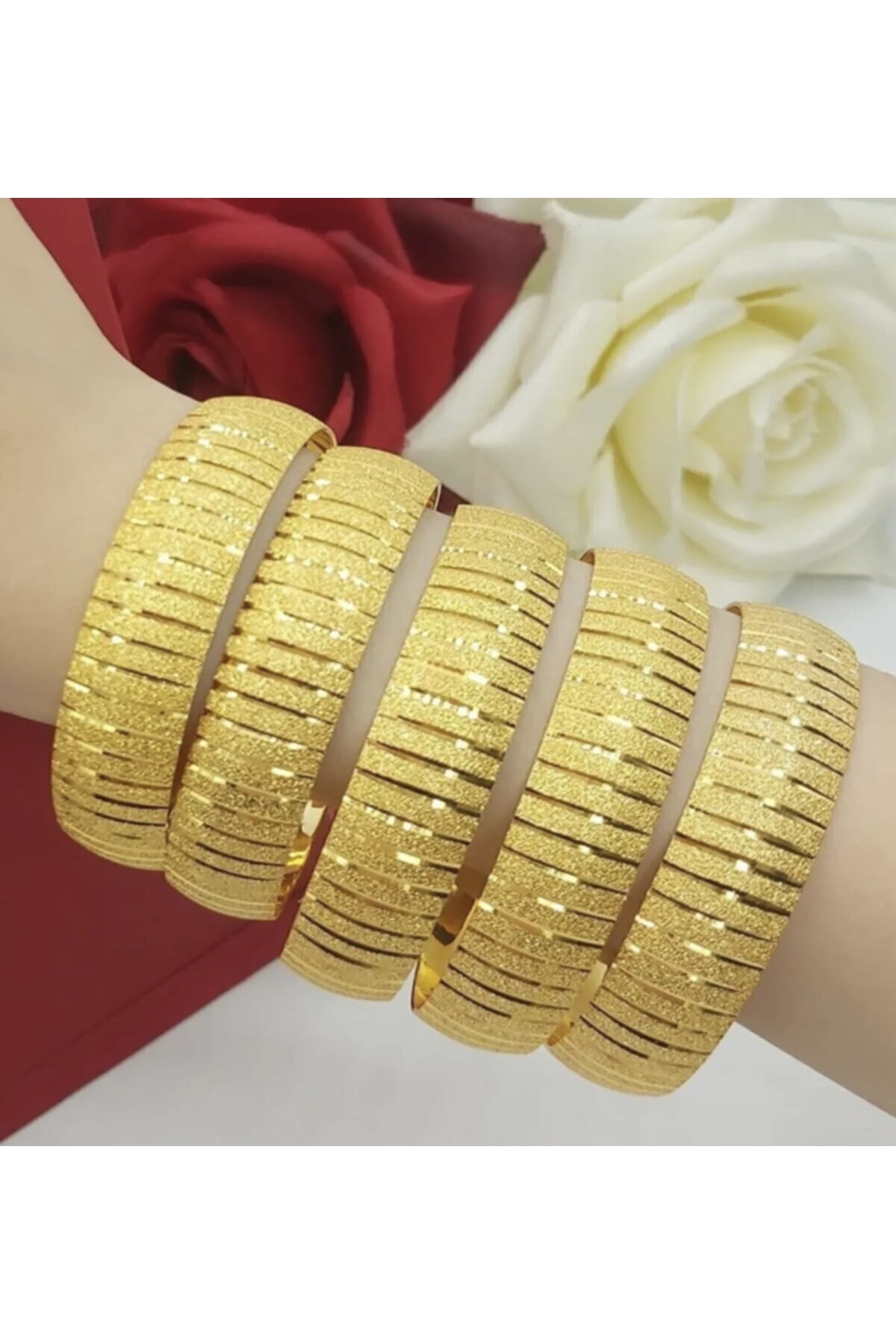 Elit Gold kaplama 22 Ayar Altın Kaplama 1.5 Cm Düz Çizgi Bilezik Fiyatı