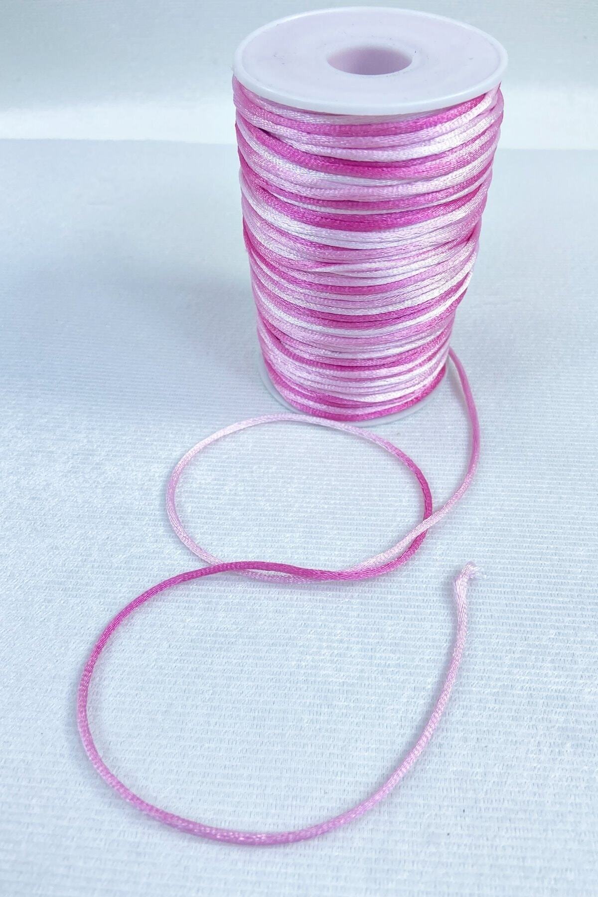 1 Mm Flush Satin Rope Ribbon Rope Pendant Bracelet Rope Fuchsia Pink Shades Colorarek 10 Meters – Knitting Rope