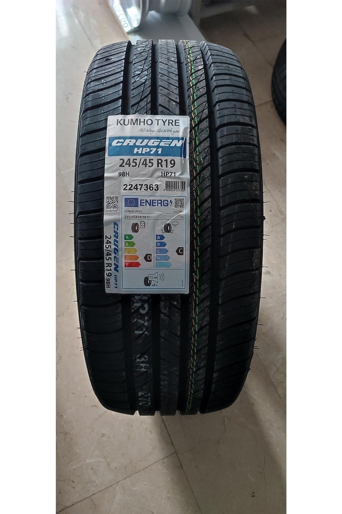 Kumho 245/45 R19 98 H Crugen Hp71 Oto Yaz Lastiği (üretim Yılı: 52 ...