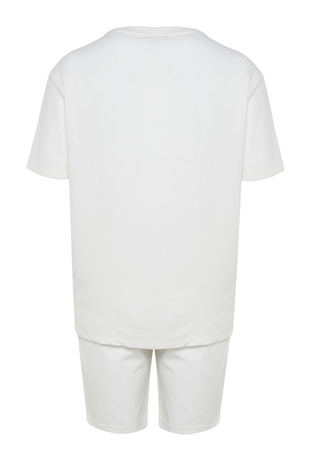 Trendyol Collection-Піжама унісекс екрю Regular Fit Orme в асортименті TMNSS23PT00032 8