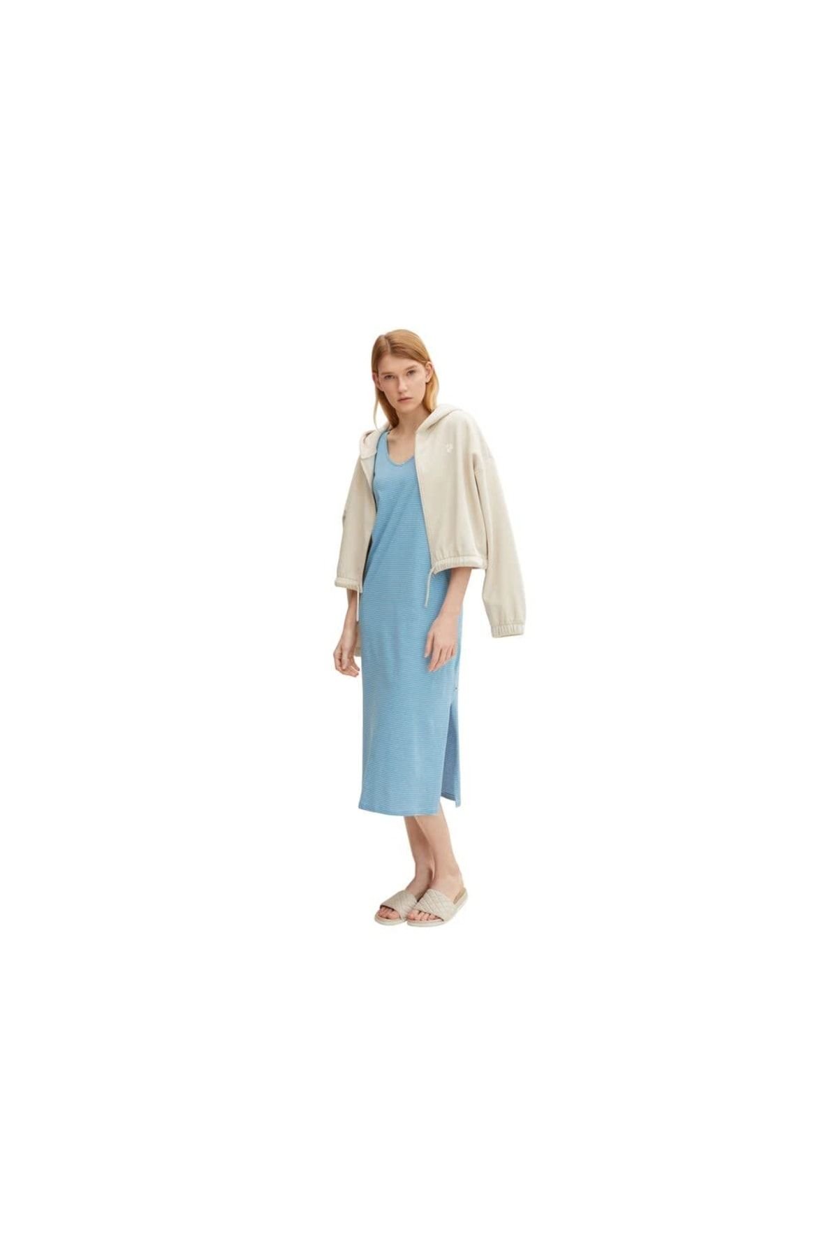 Tom Tailor Kleid Blau Basic Fast ausverkauft XN7416
