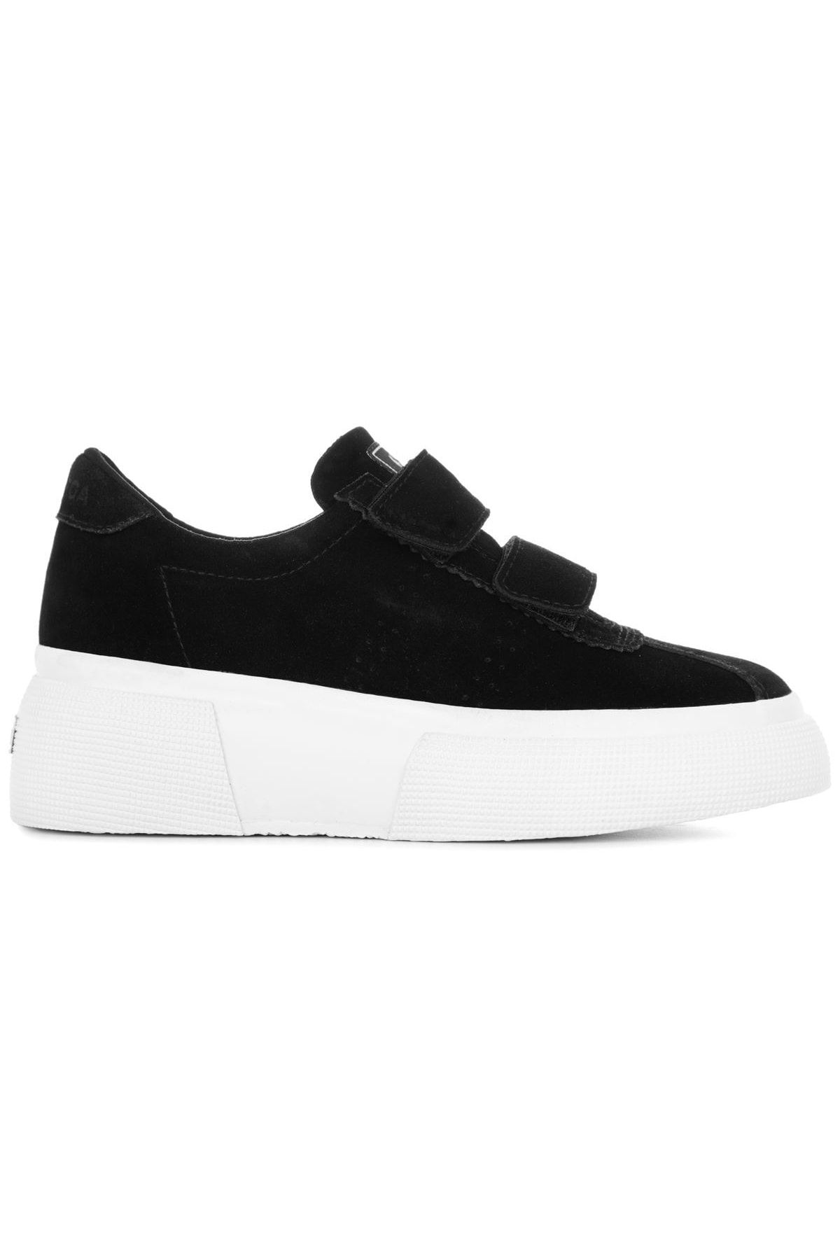Superga black cheap velcro