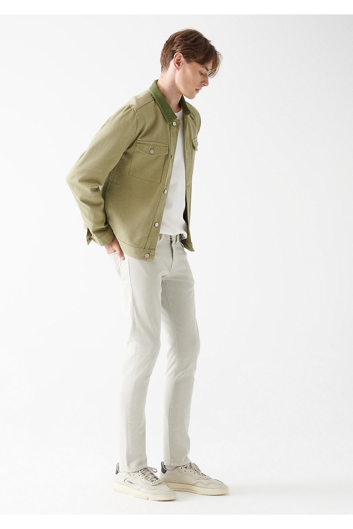 Mavi Jake Gri Gabardin Pantolon 0042231024 AN6602