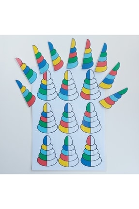 Etkinlik ve çocuk Renklerine Göre Yerleştirme Etkinliği