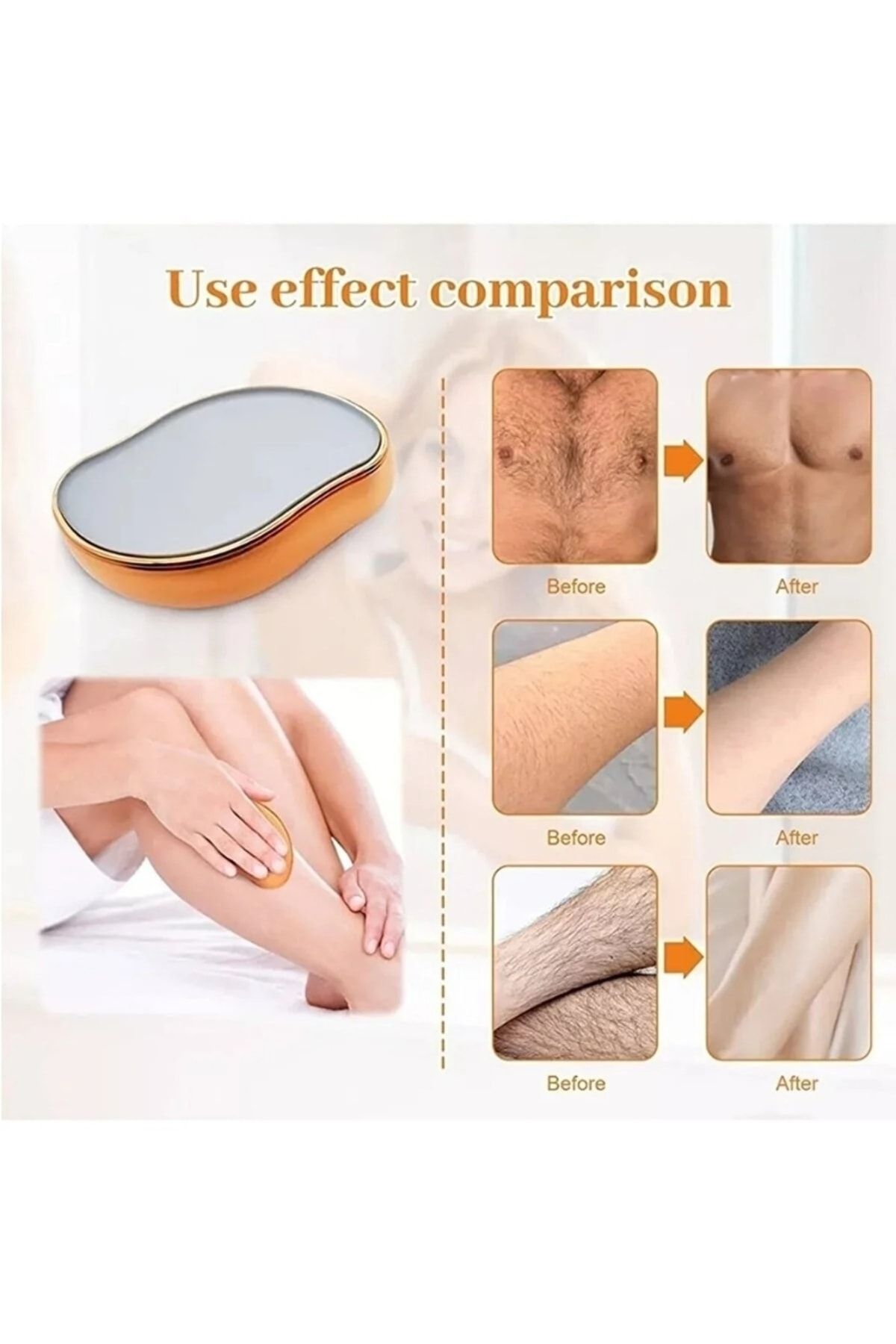 Nilu Moda Crystal Eraser Epilasyon Aleti Tüy Silgisi Tüy Alıcı Fiziksel Kristal Epilatör Rose Gold Krom GN10988