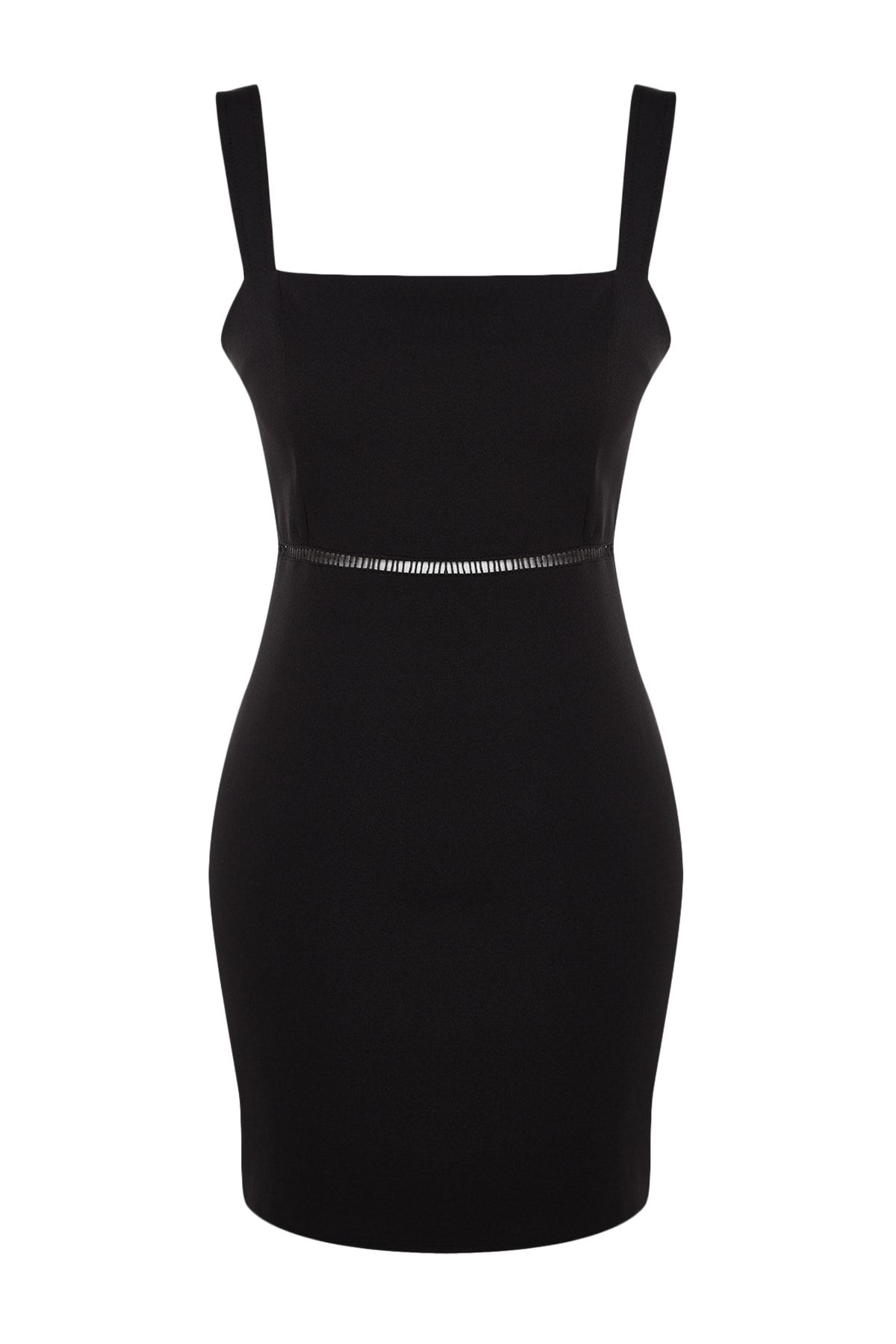 Trendyol strappy bodycon jumpsuit in black