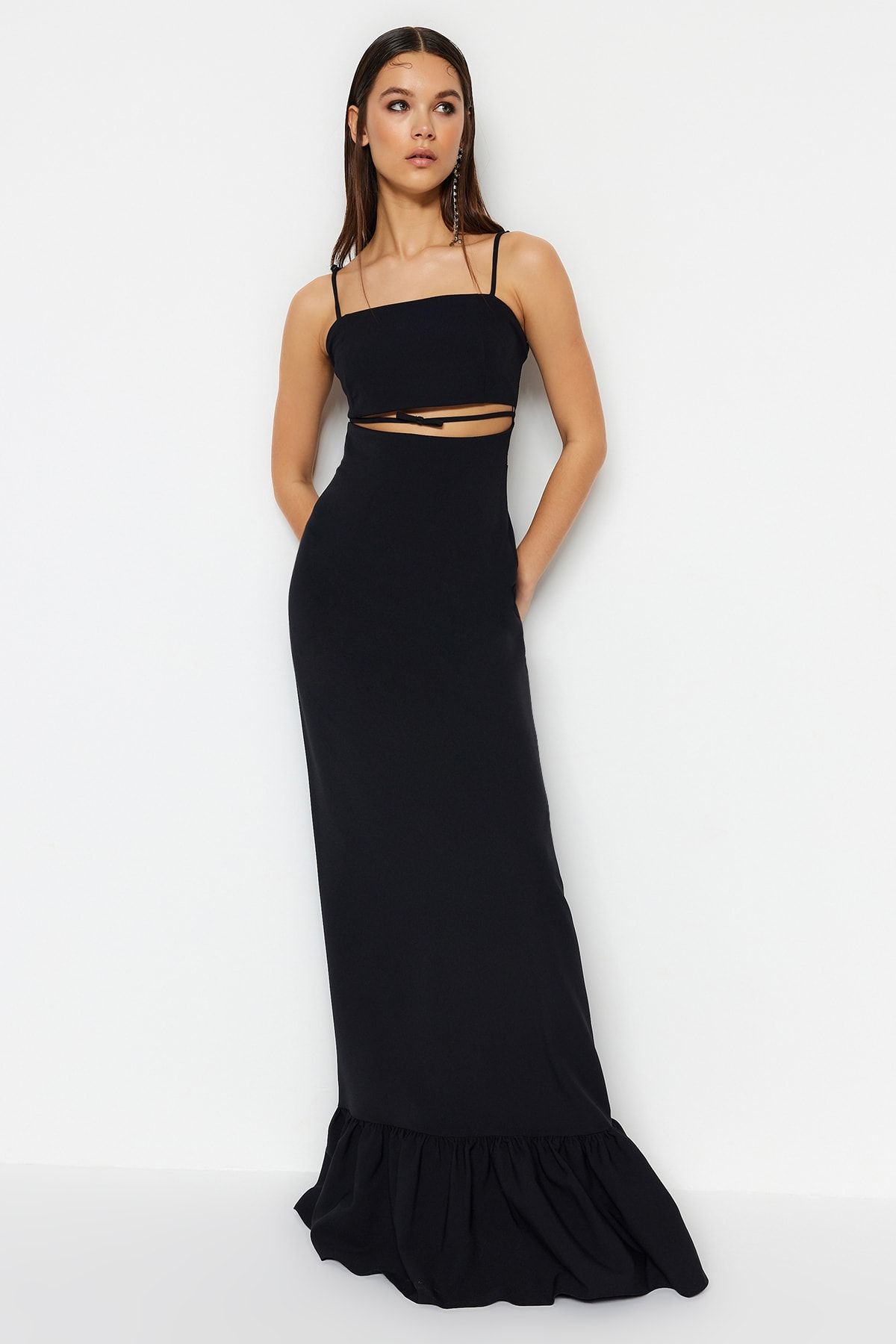 Trendyol Collection Abendkleid & Abschlusskleid Schwarz Shift
