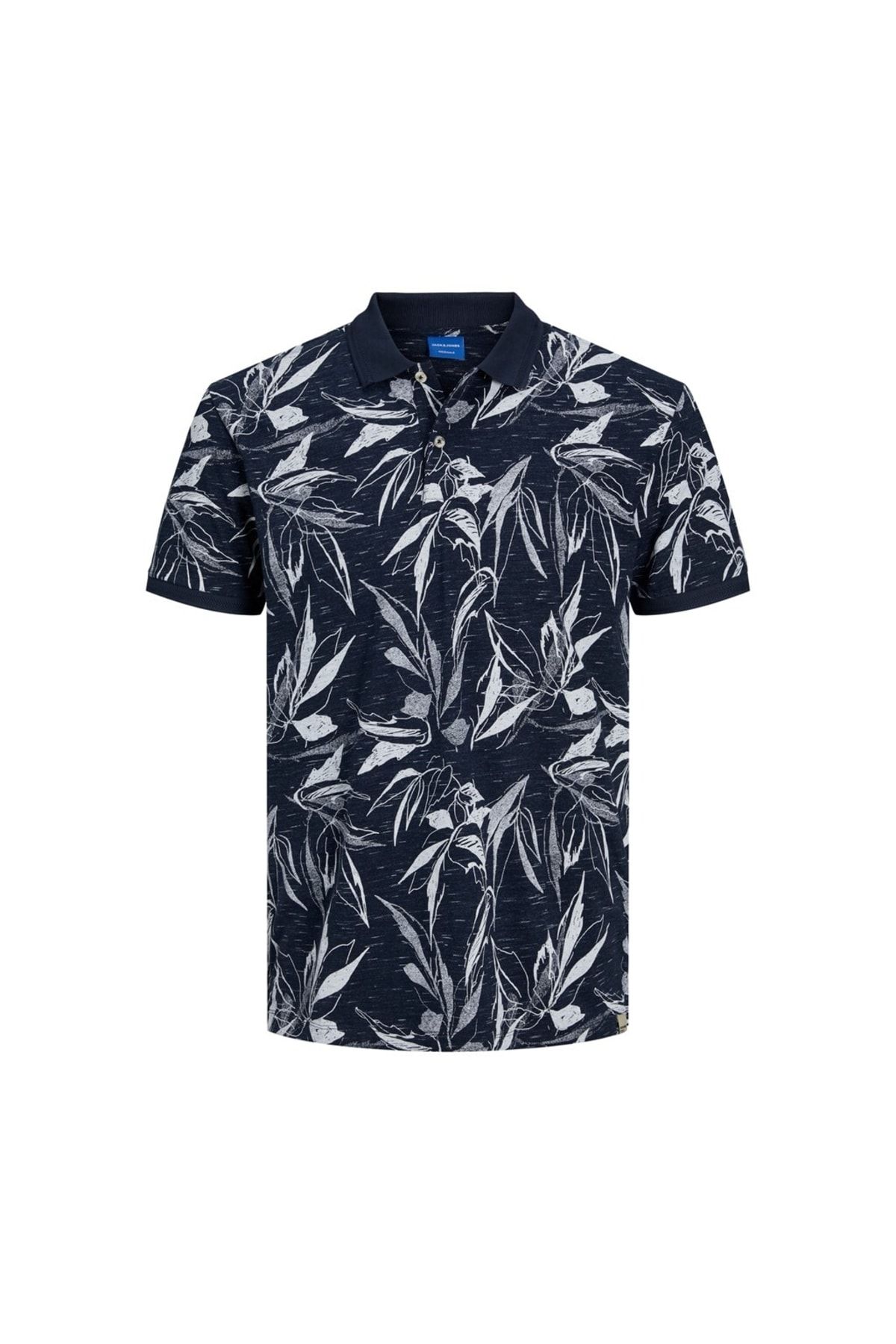 تی شرت یقه پولو آبی مردانه AOP POLO SS اورجینال Jack Jones Jack & Jones