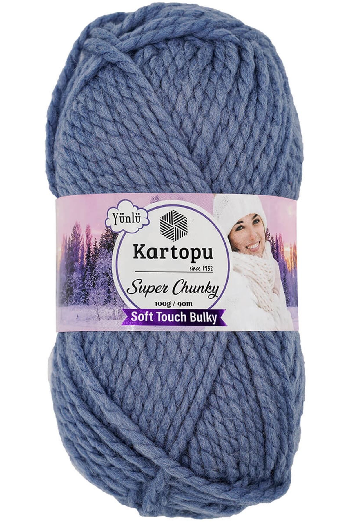 Kartopu Super Chunky Wool Hand Knitting Yarn K643 Blue