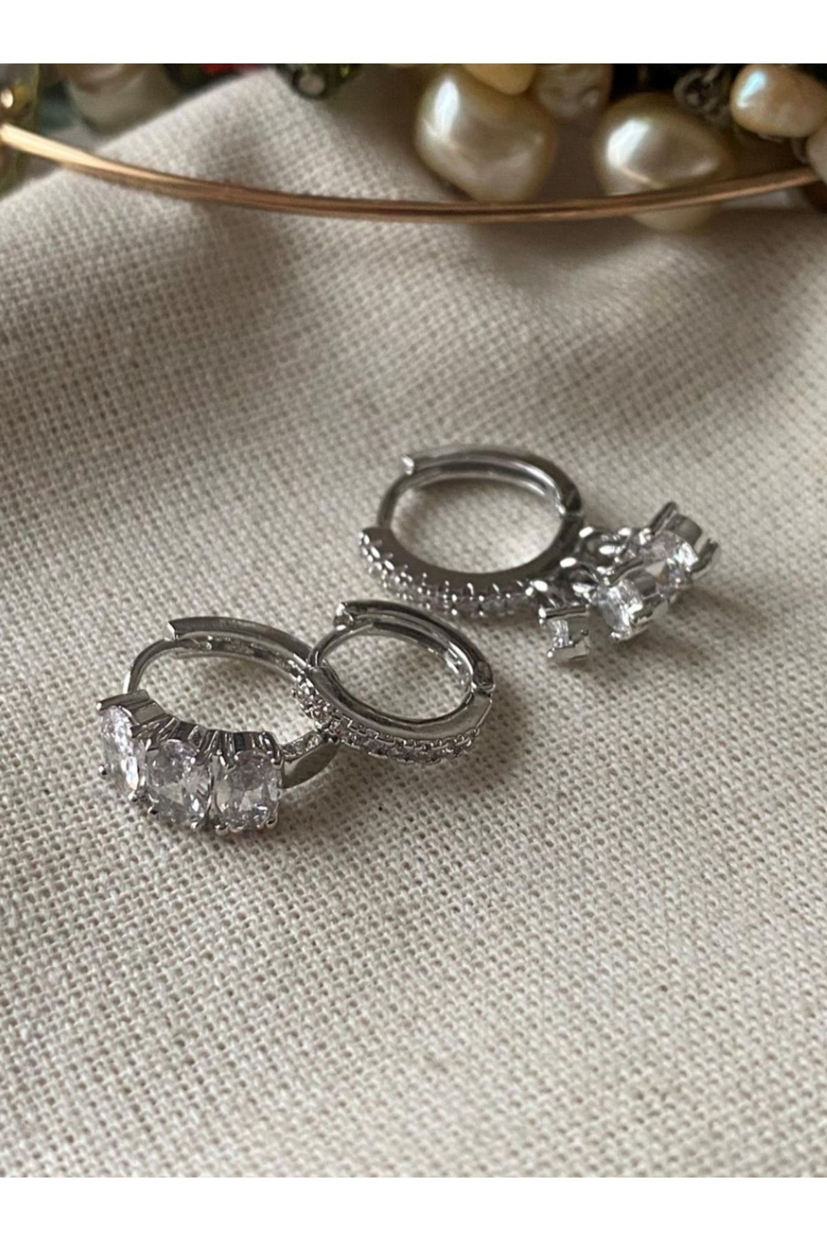 Triple hoop outlet earring set