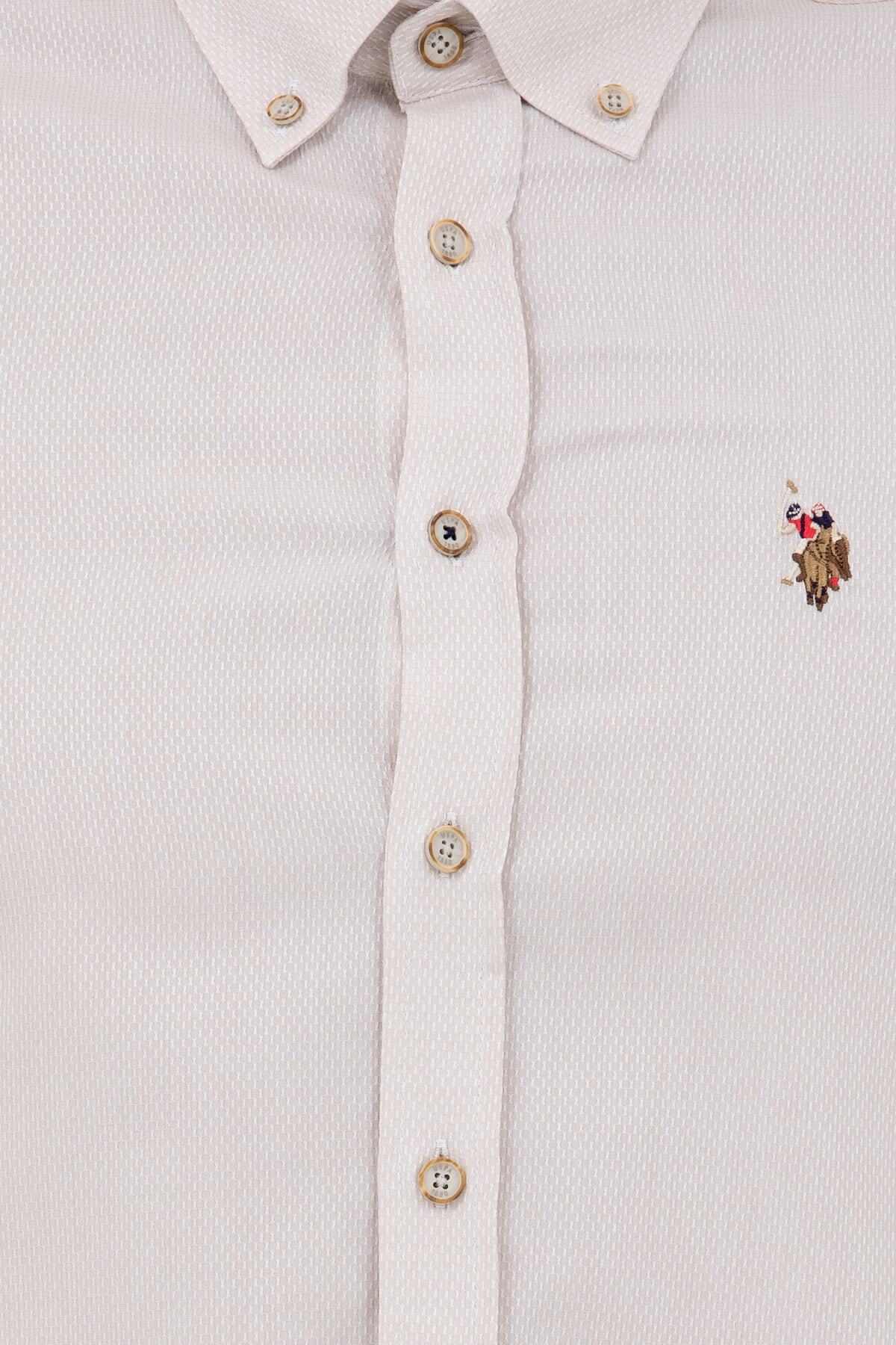 پیراهن مردانه خاکستری یو اس پولو | G081GL004.000.1571045 اورجینال - تصویر 4