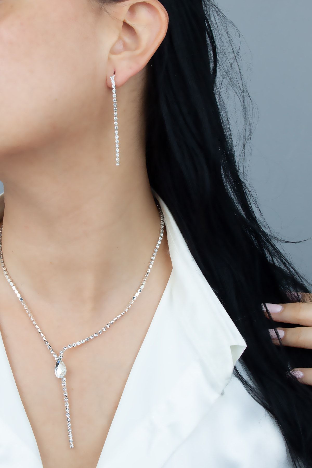 Chain earring shop set