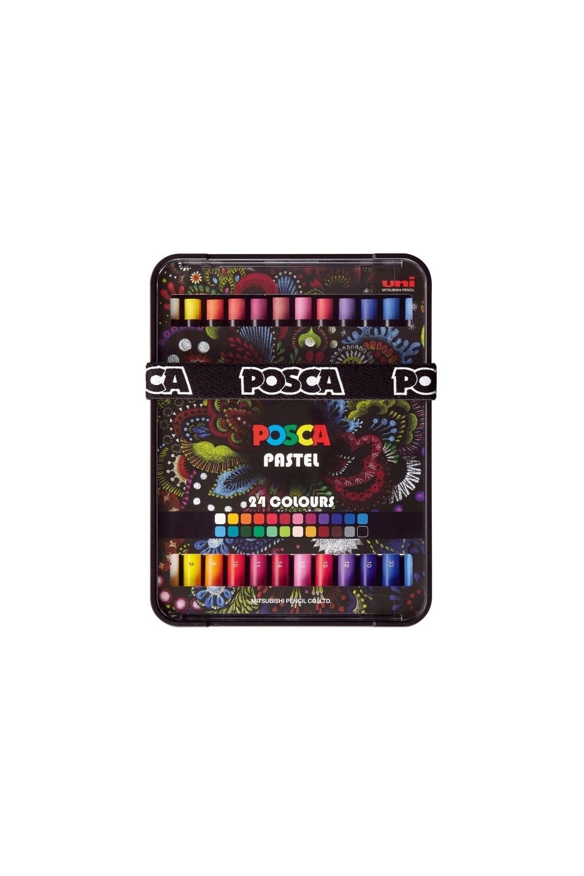 Uni Posca Pastel Boya Kalemi 24lü Kalem Kutu Seti