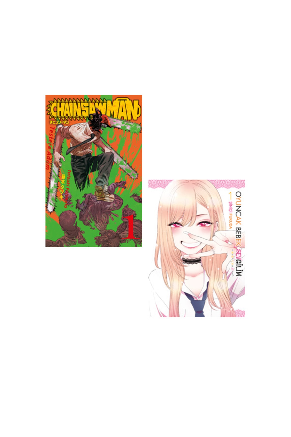 Gerekli Şeyler Yayıncılık Chainsaw Man 1. Cilt + Oyuncak Bebek Sevgilim 1. Cilt 2'li Manga Seti