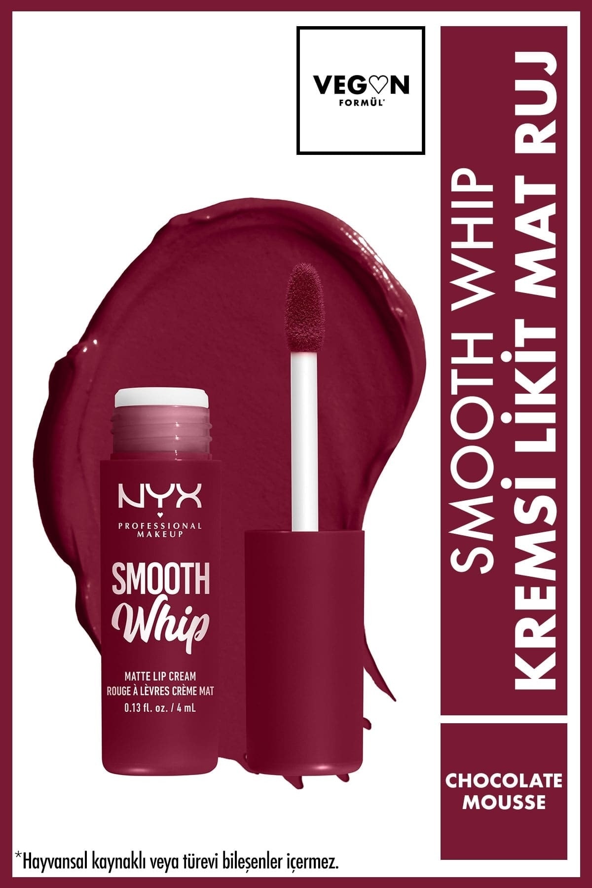 NYX Professional Makeup Smooth Whip Kremsi Likit Mat Ruj - Chocolate Mousse