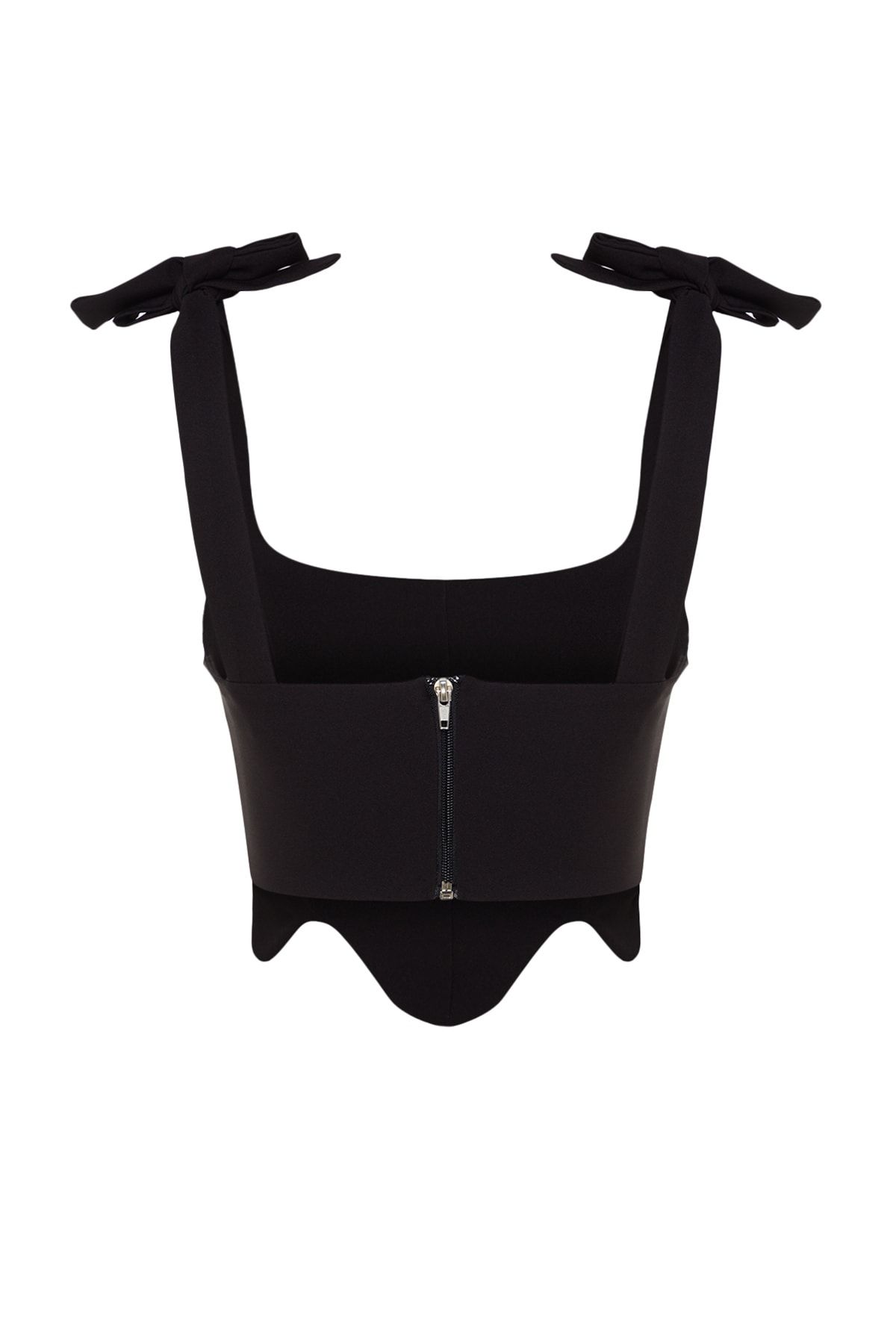 Trendyol Collection-TPRSS22BS0024, Modell: Schwarzes, kurzes Bustier mit Bügel 8