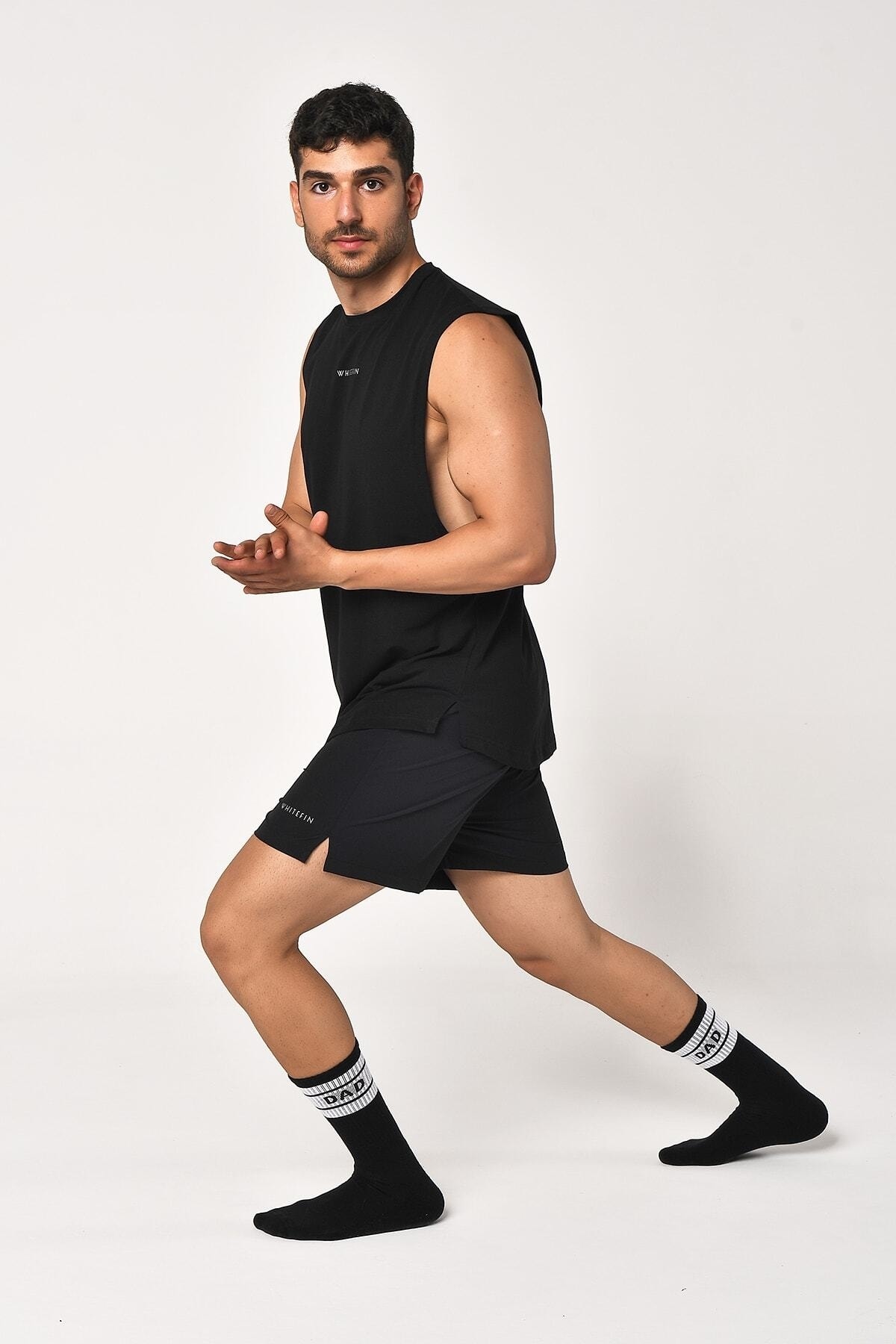 Whitefin  Sporcu Şortu Siyah - Görsel 5