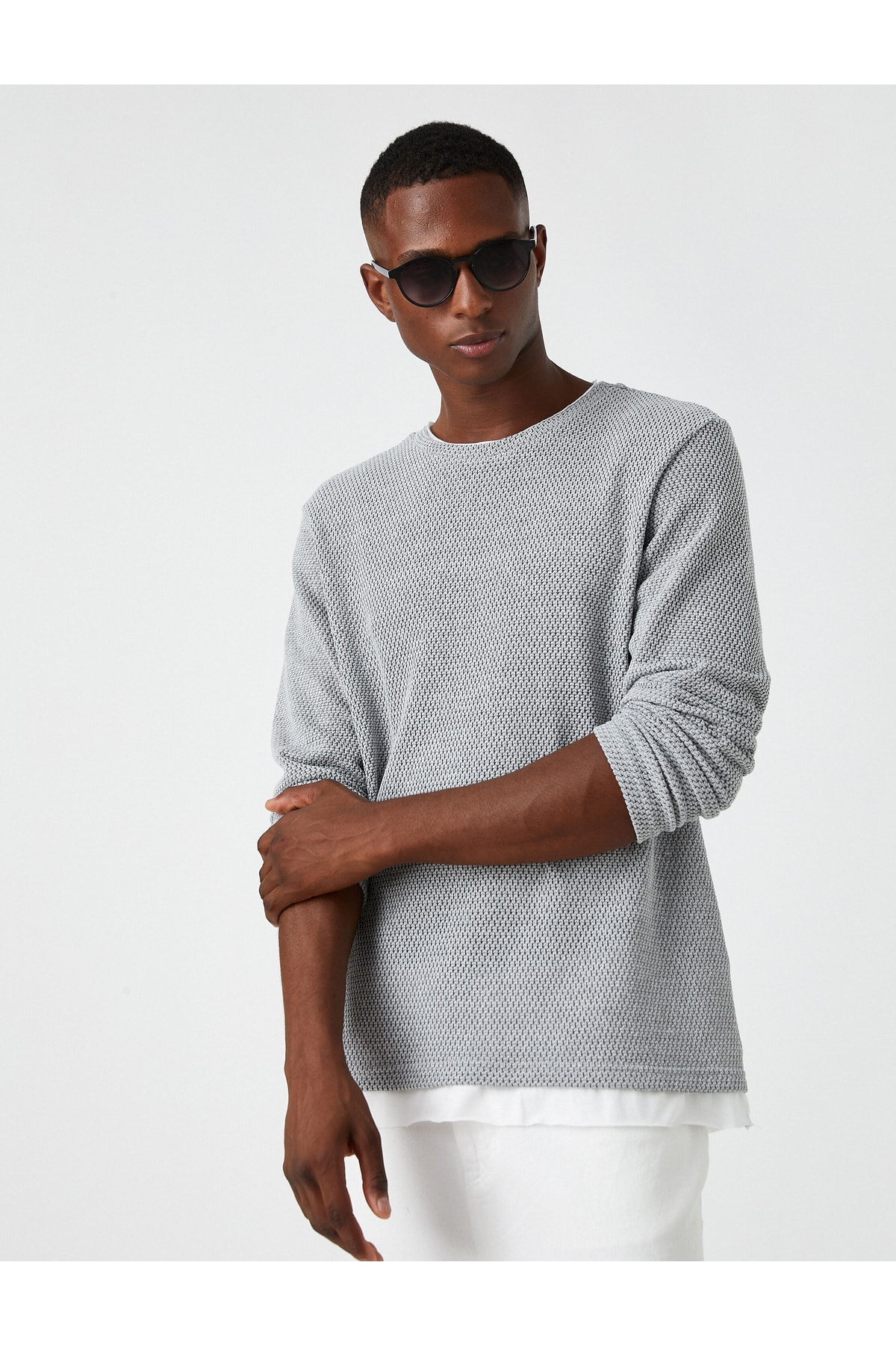 Koton Pullover Grau Relaxed Fit Fast ausverkauft