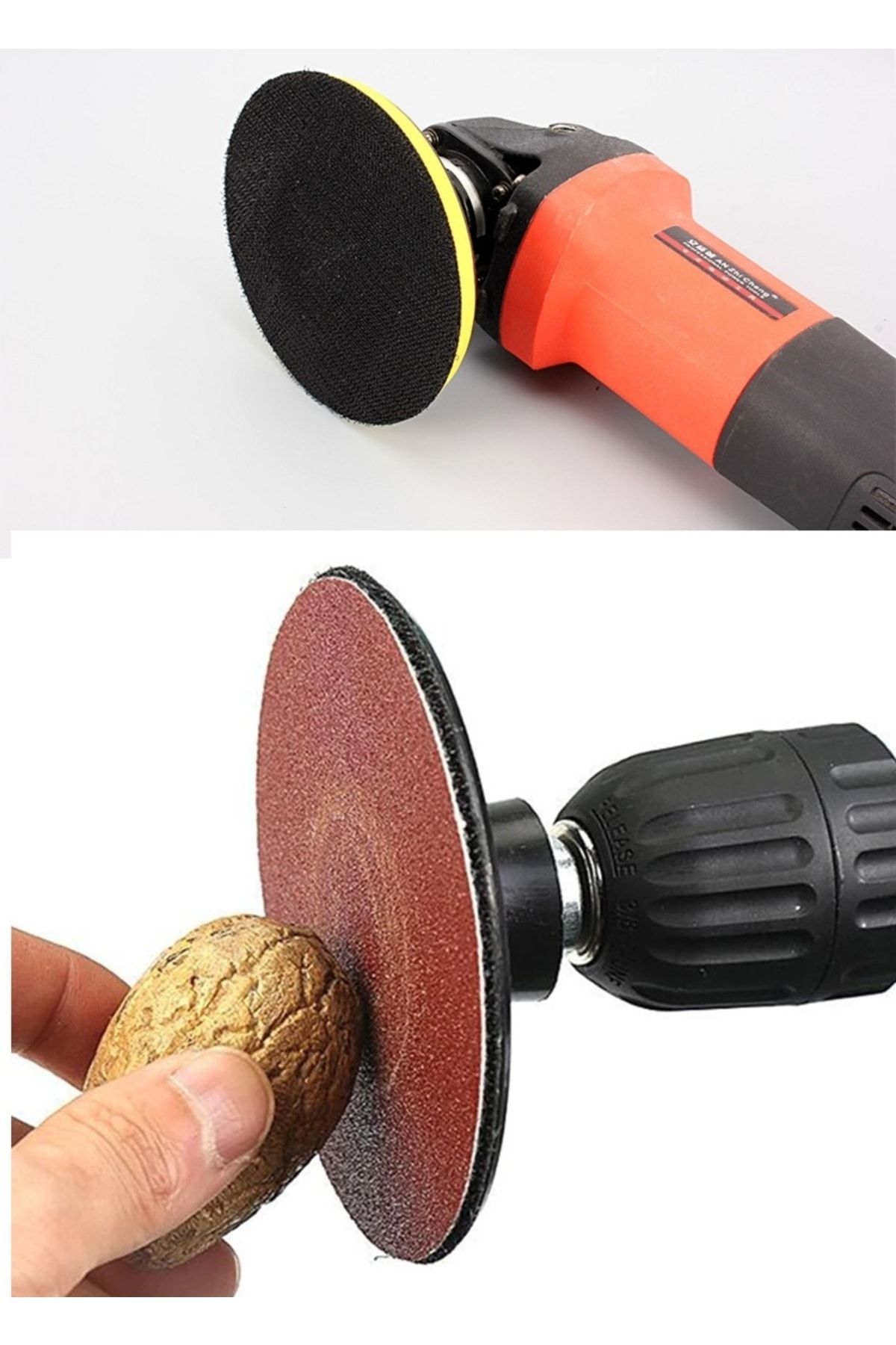 Depolife-115mm Velcro Base 20 Pieces Sanding Set 1000 Grit 800 Grit Dry Sanding Set Polishing with Drill Adapter 6