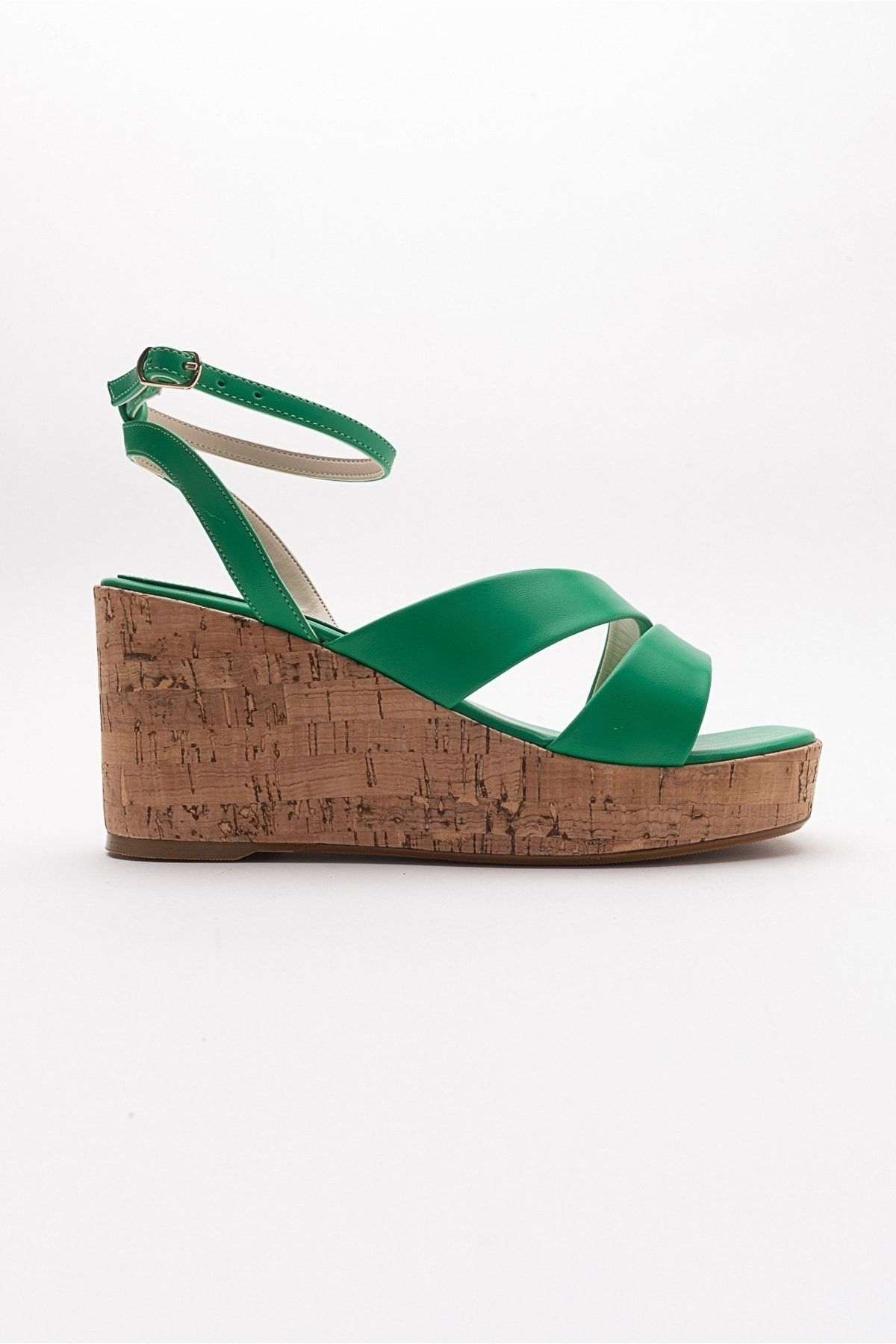 صندل سبز زنانه Ductus Green Skin Filling Sandals Base luvishoes