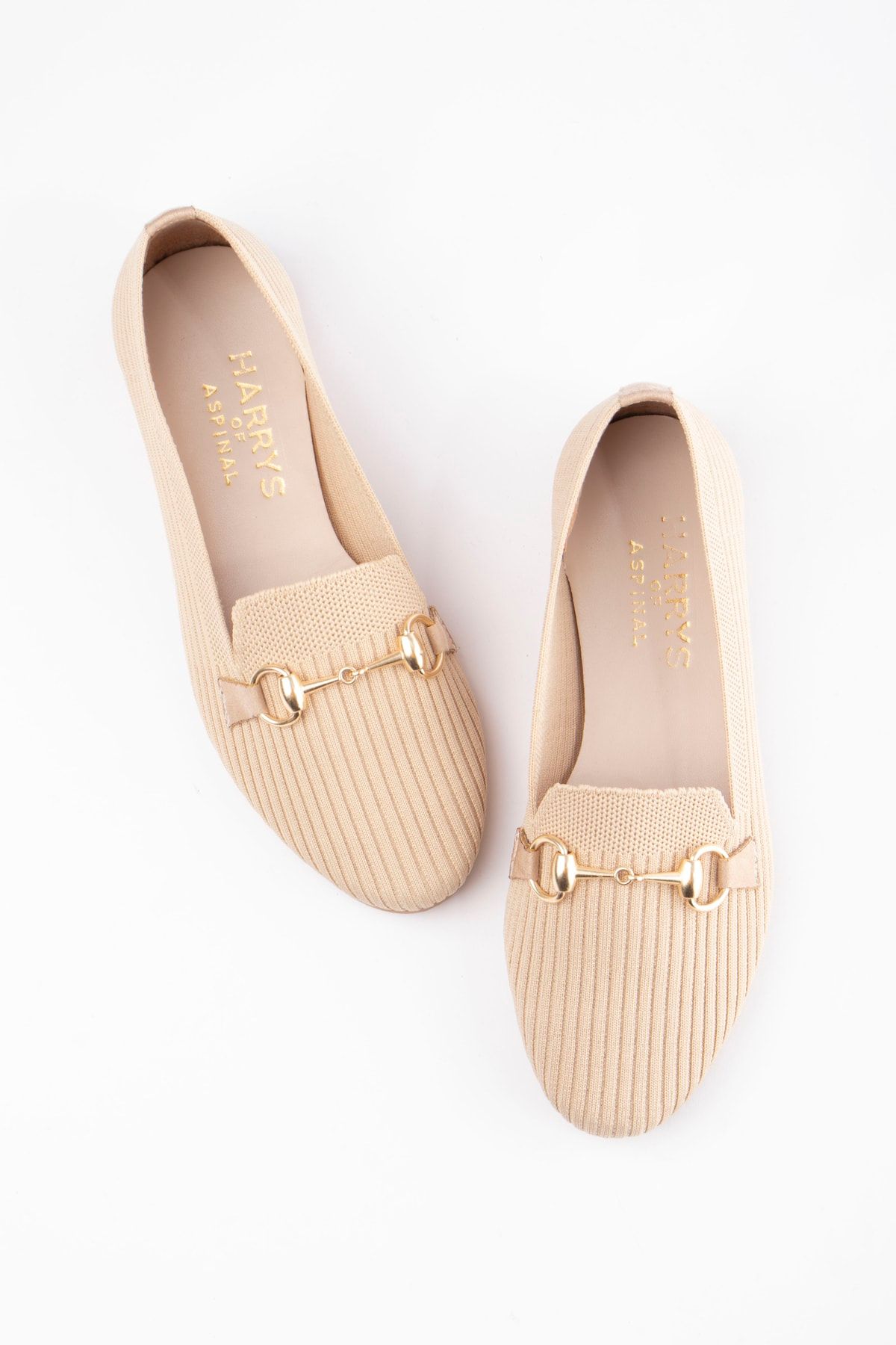 Harrys of Aspinal Triko Bej Kadın Loafer Ayakkabı