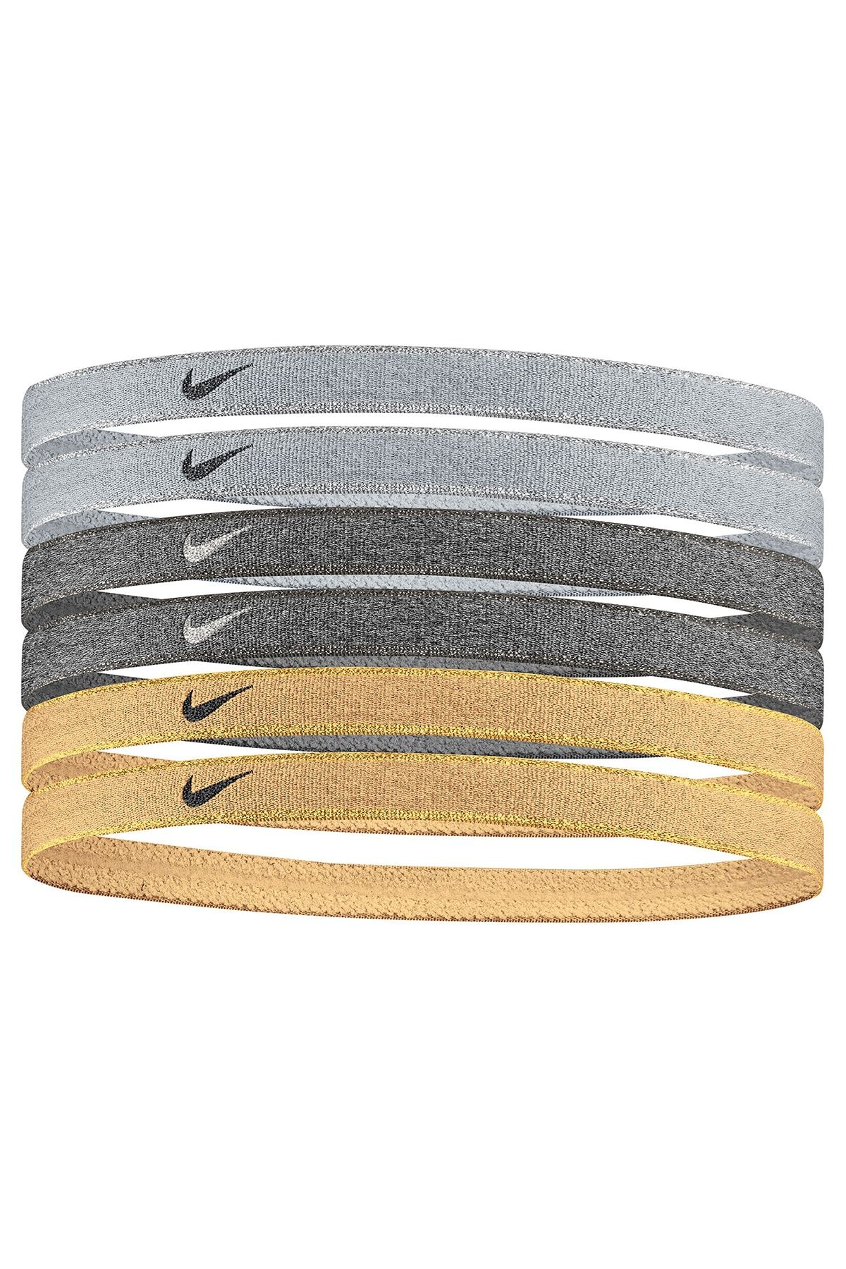 Nike هدبند متالیک Swoosh یونیسکس Gray Training N.100.2008.097.OS