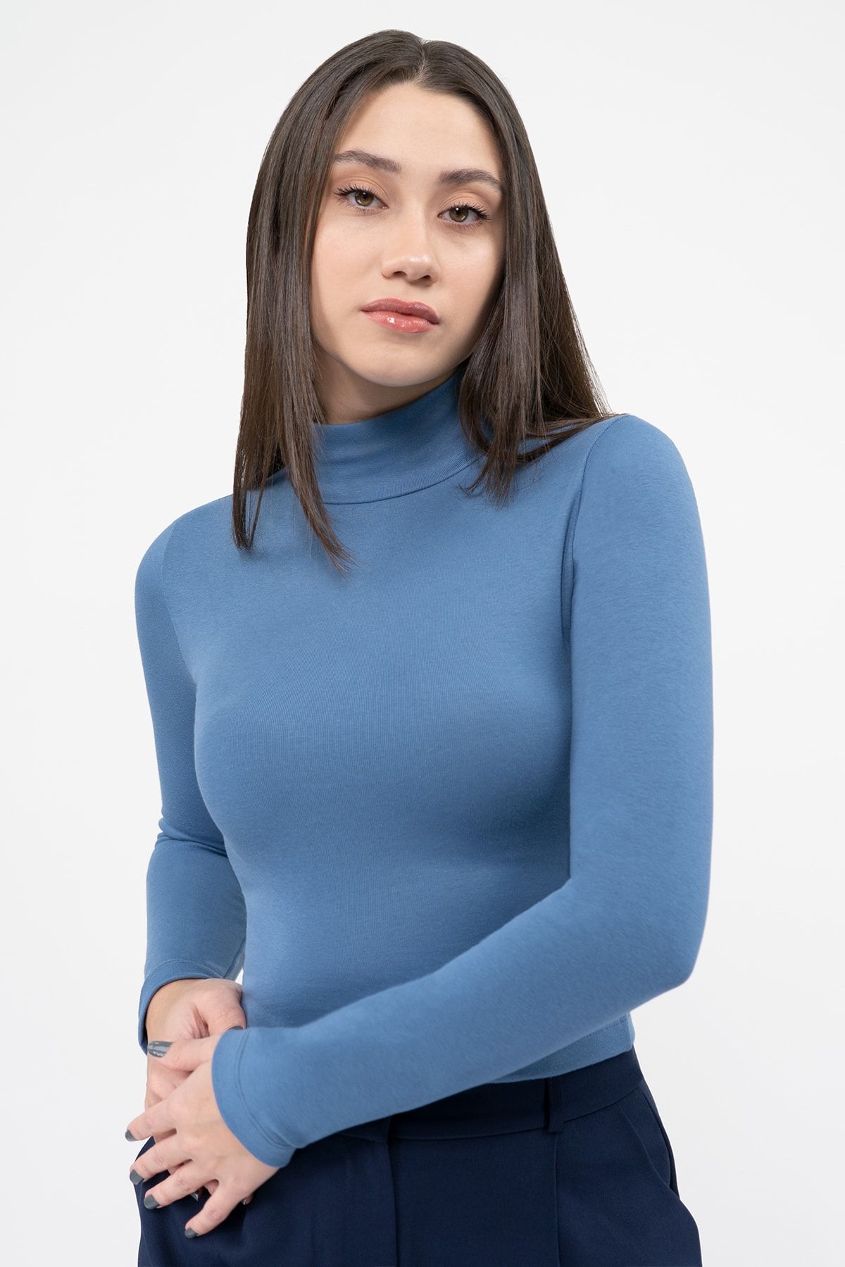 Women's cotton turtleneck shirts store