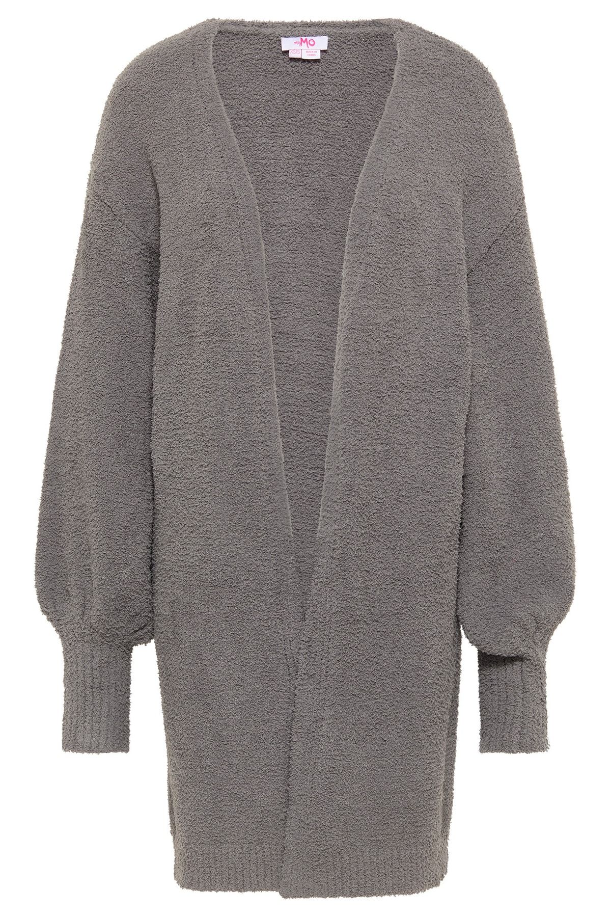 myMo Strickjacke Grau Regular Fit Fast ausverkauft