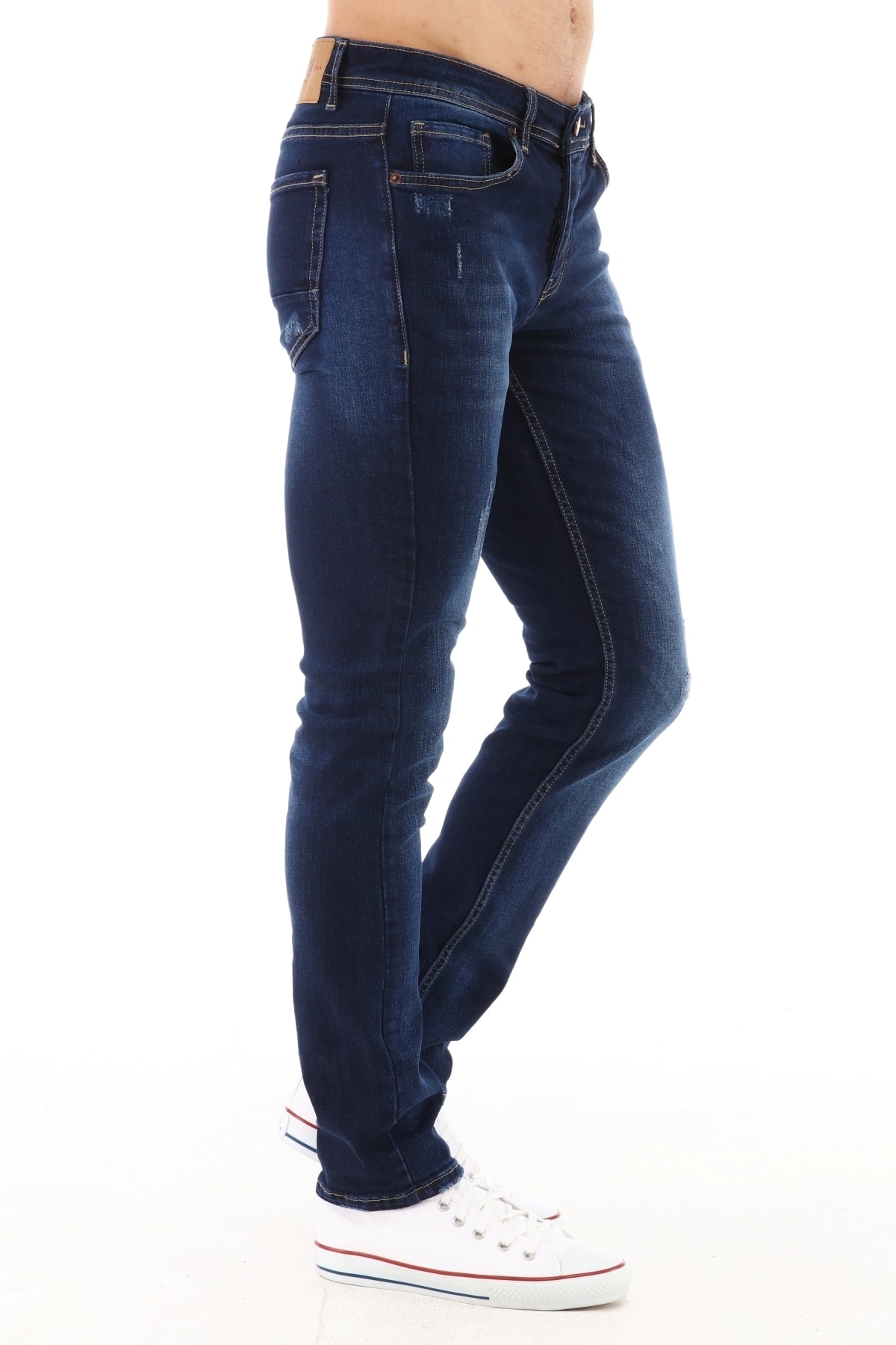CEDY DENIM Erkek Koyu Lacivert Kot Pantolon Slim Fit Jean - C323