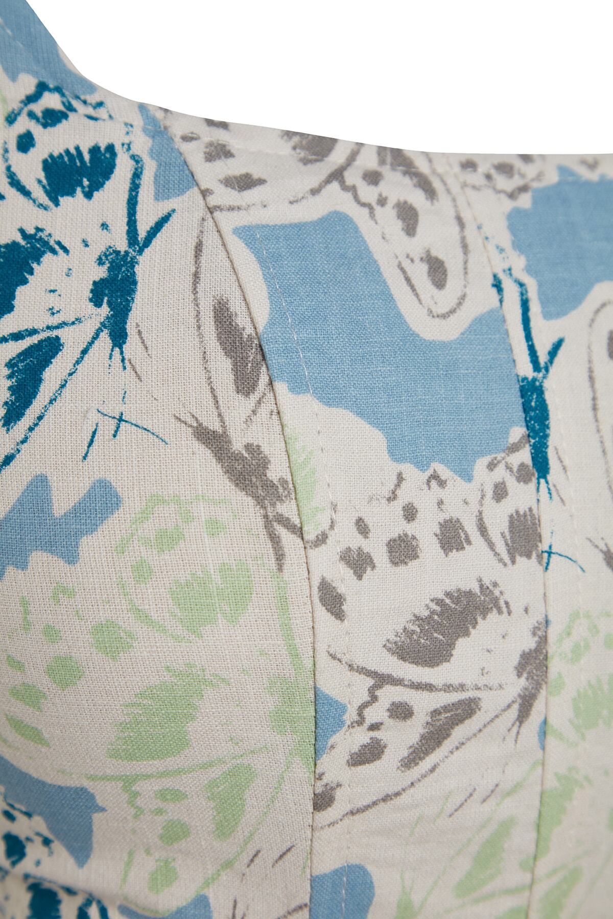 Trendyol Collection-Mehrfarbige, gewebte Bluse mit Korsettträgern und Blumenmuster TWOSS23BZ00772 8
