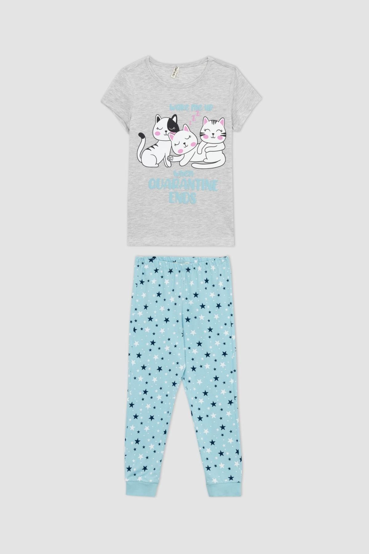 DeFacto Pyjama Grau Print