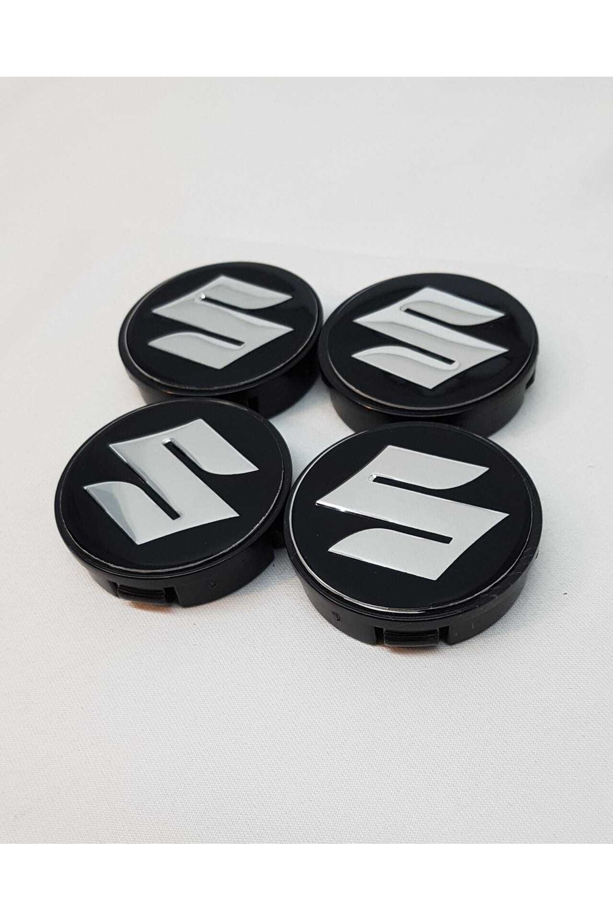 Suzuki Jant Göbeği 58/55 Uyumlu (55mm Yuva) 4'lü Set Siyah