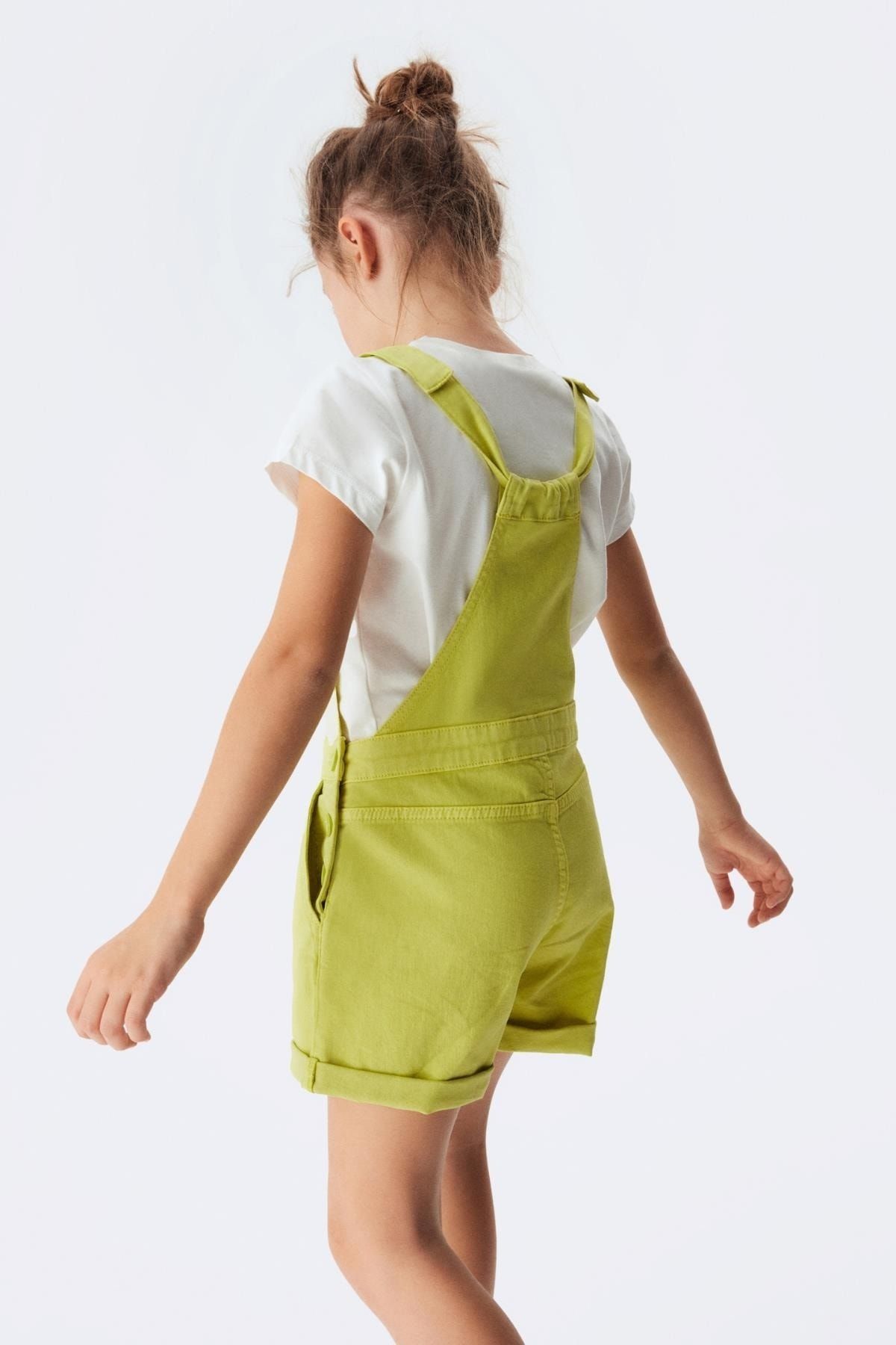 Yellow top short overalls