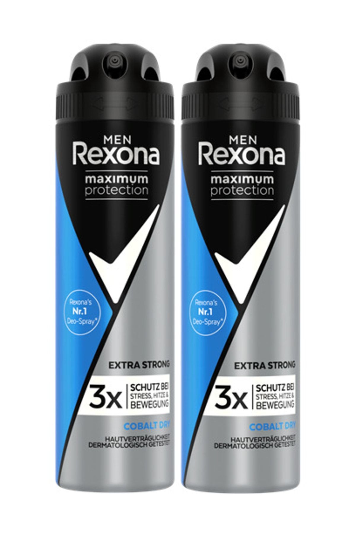 اسپری دئودورانت مردانه Maximum Proctition Cobalt Dry حفاظت خشک کبالت پک ۲تایی ۲۰۰میلی رکسونا Rexona