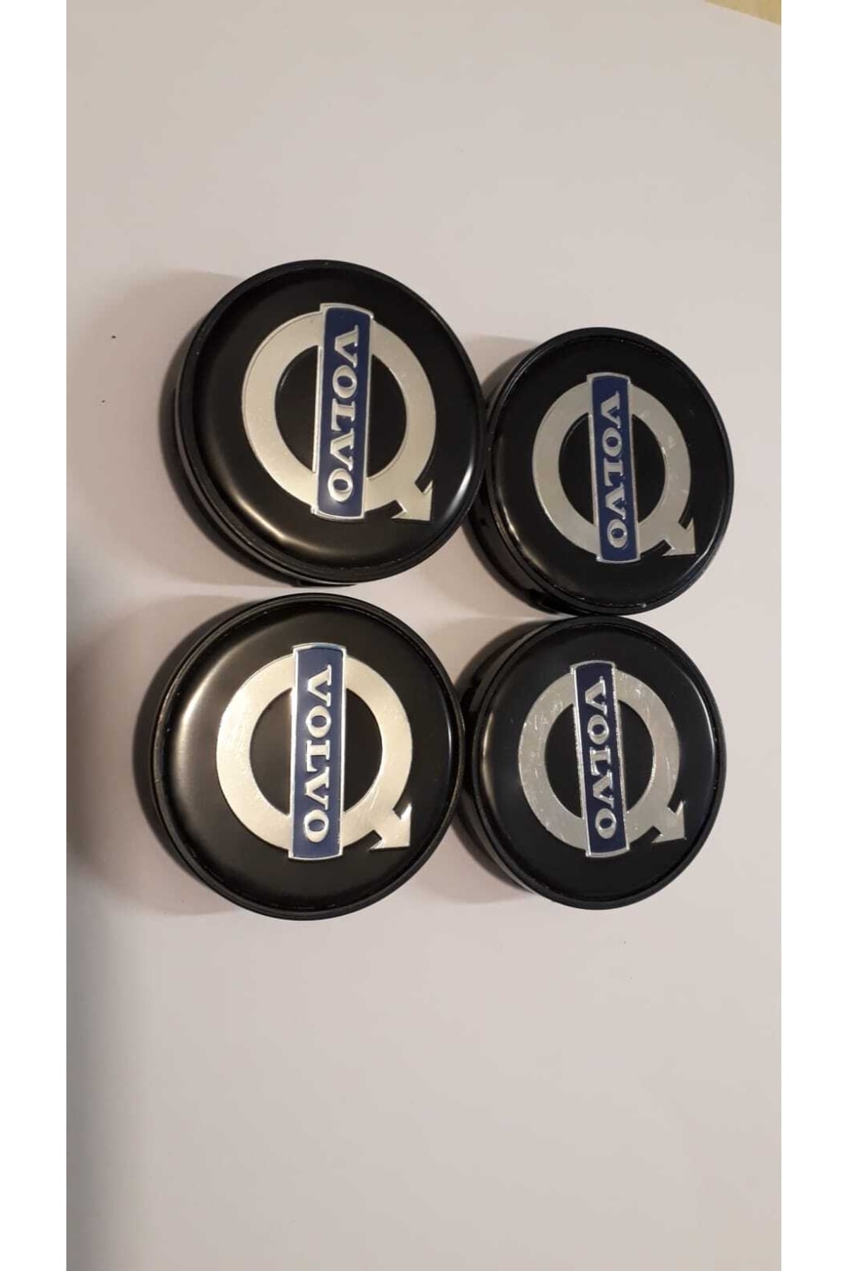 Volvo Jant Göbeği 56/52 (52mm Yuva) 4'lü Set Mavi Siyah Alüminyum Uyumlu