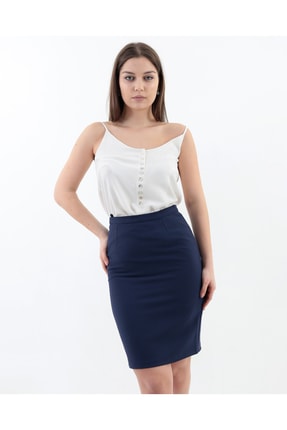 LAVİNİST Açık Lacivert Etek